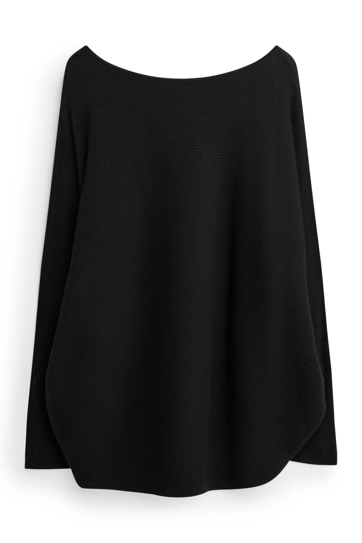 Jumper - ribbed - black
