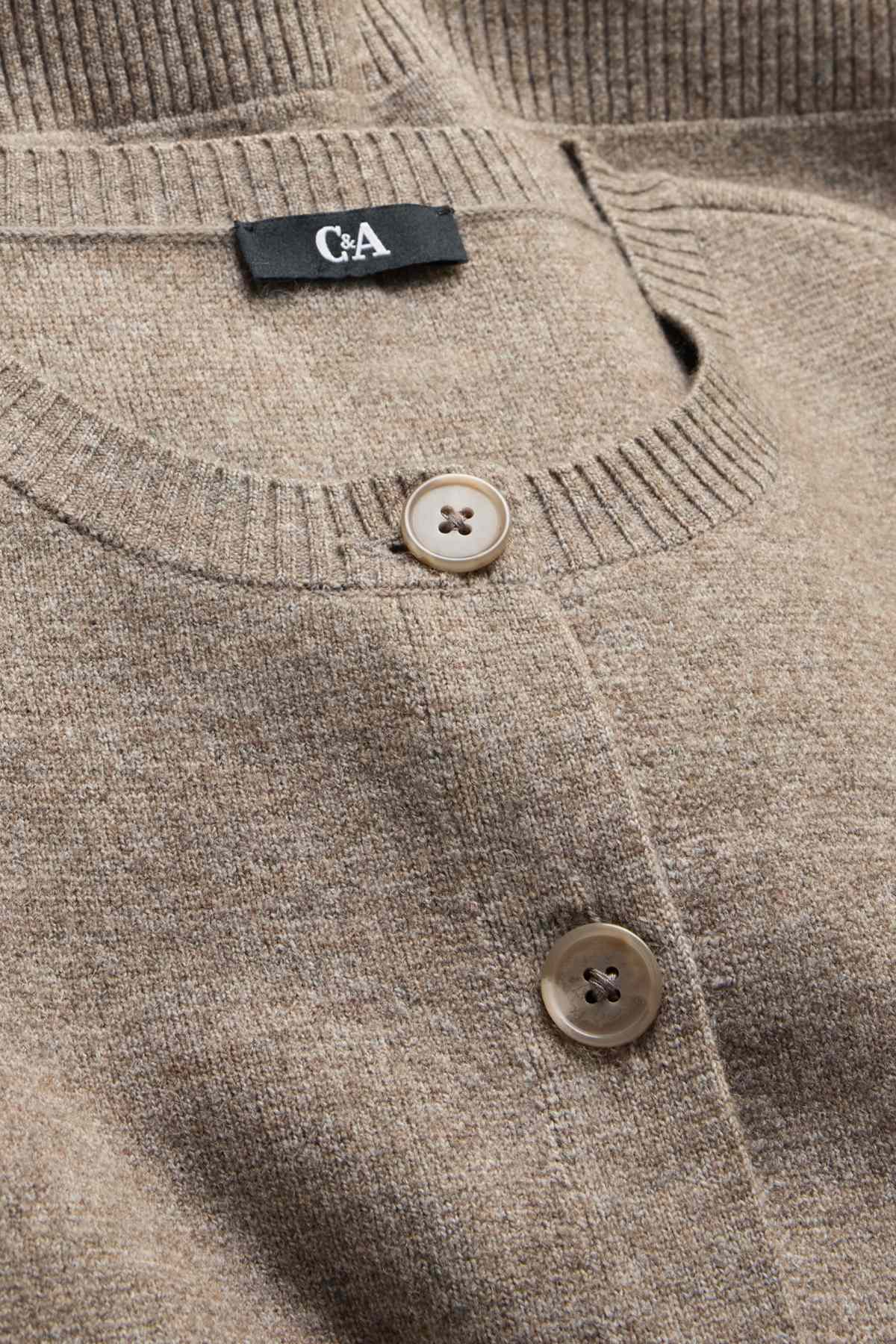 Knitted waistcoat - beige-melange