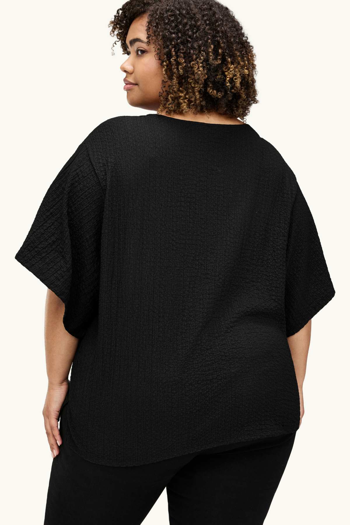 V-neck T-shirt - regular fit - black