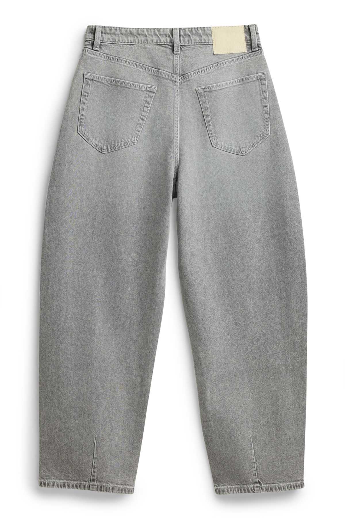 Barrel jeans - high waist - denim-light gray