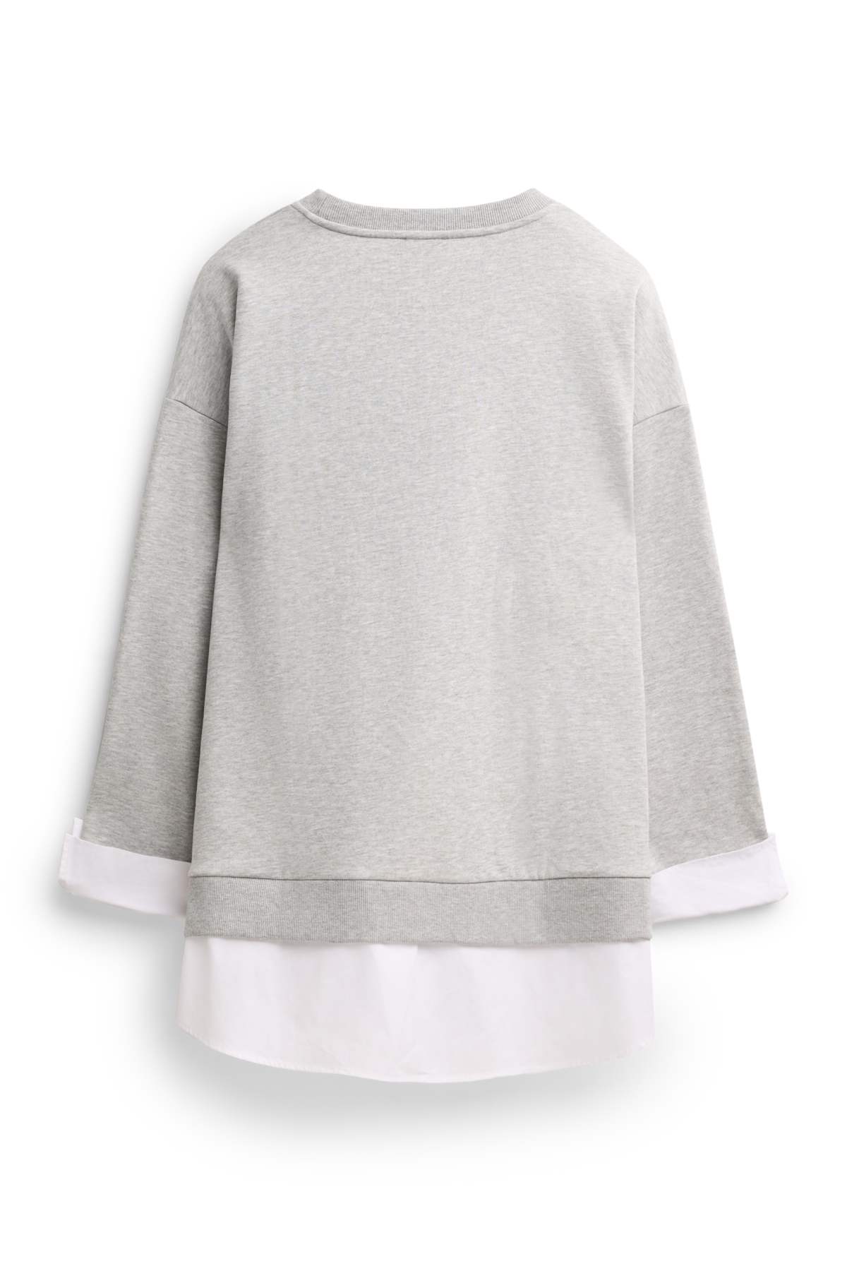 Sweatshirt - 2-in-1 look - light gray