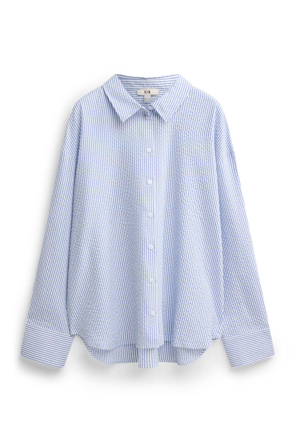 Shirt blouse - striped - blue / white