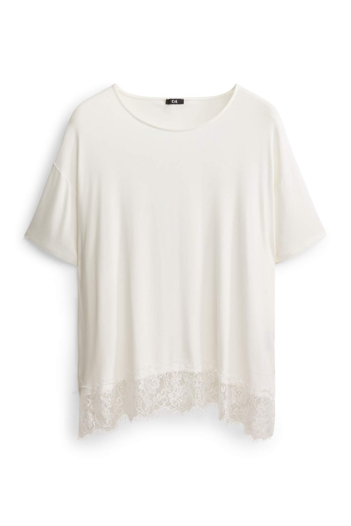 T-shirt - curvy fit - white