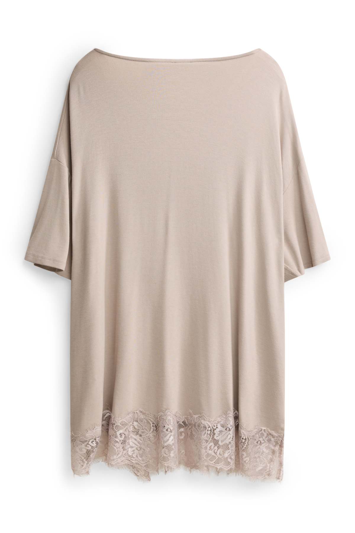 T-shirt - curvy fit - beige
