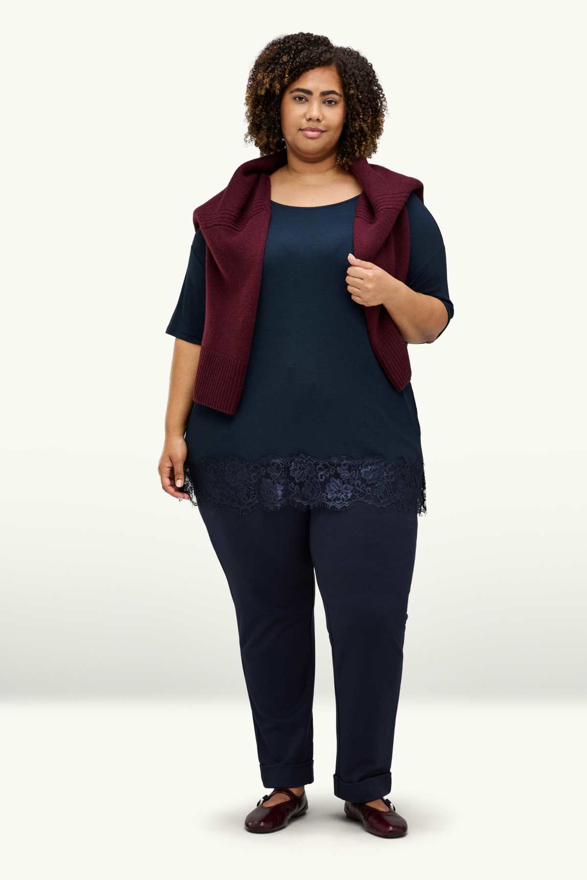 T-shirt - curvy fit - dark blue