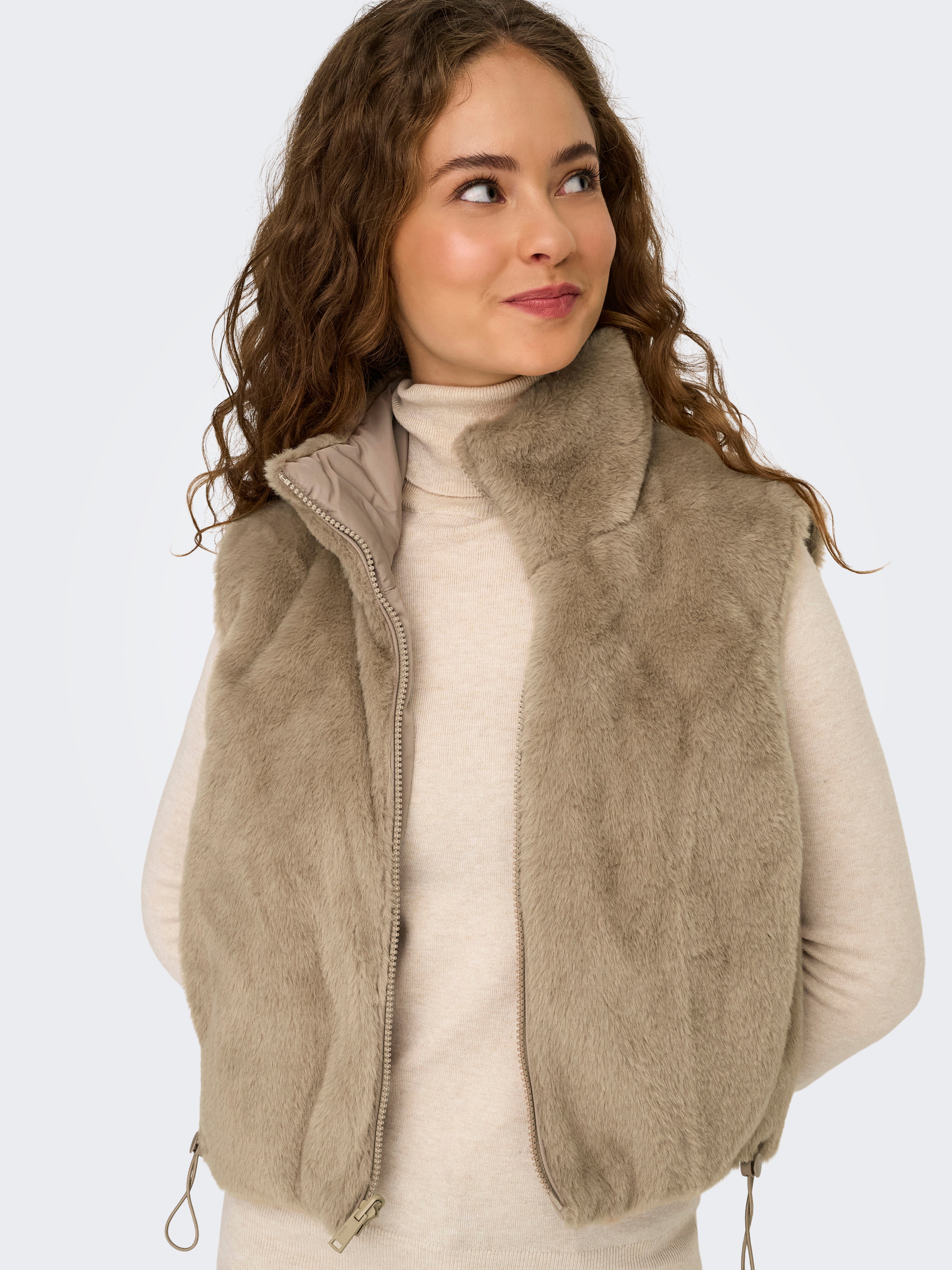 ONLDANA reversible gilet Silver Mink