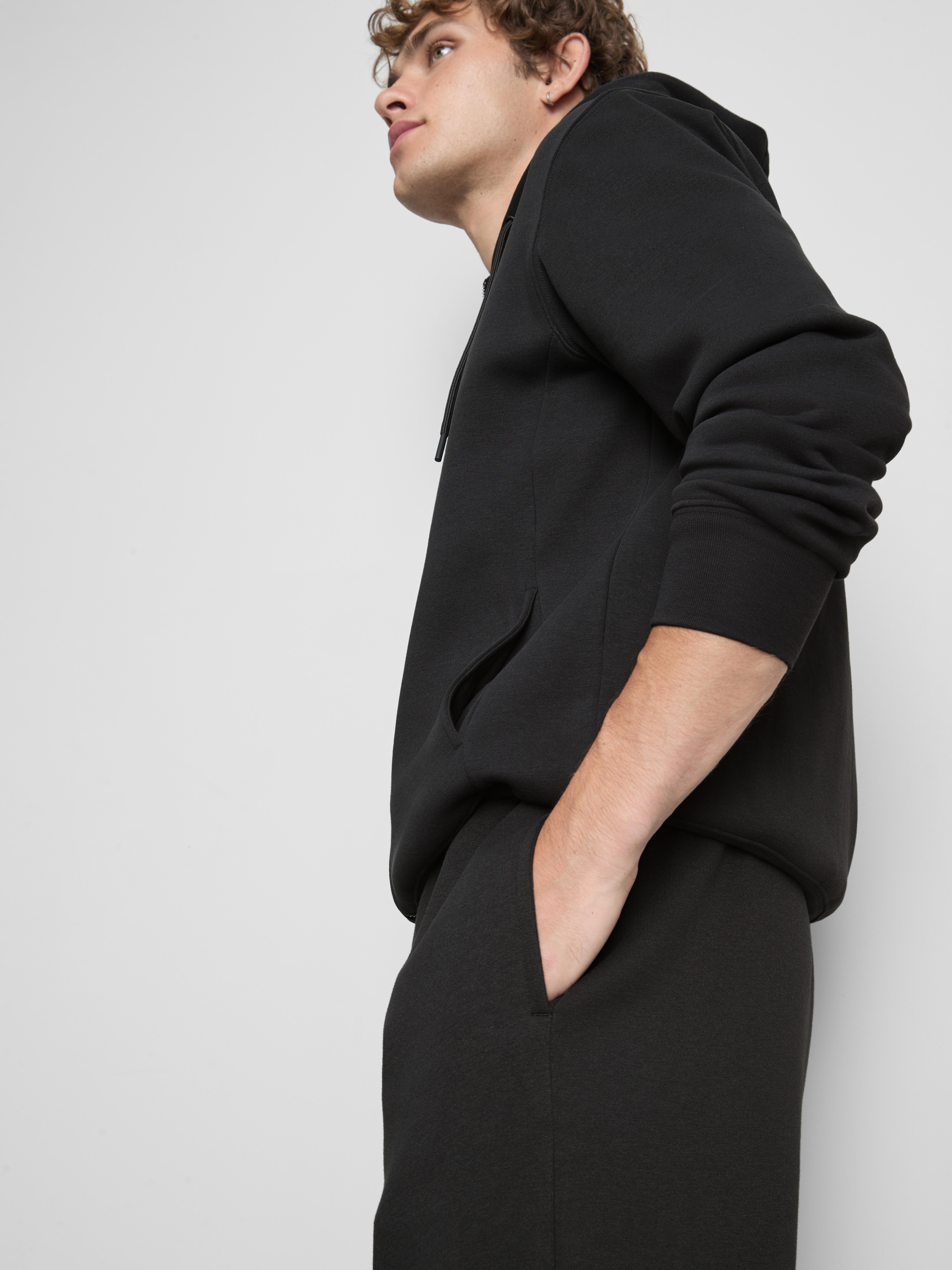 Stretch Waist Cuffed Joggers - Charcoal