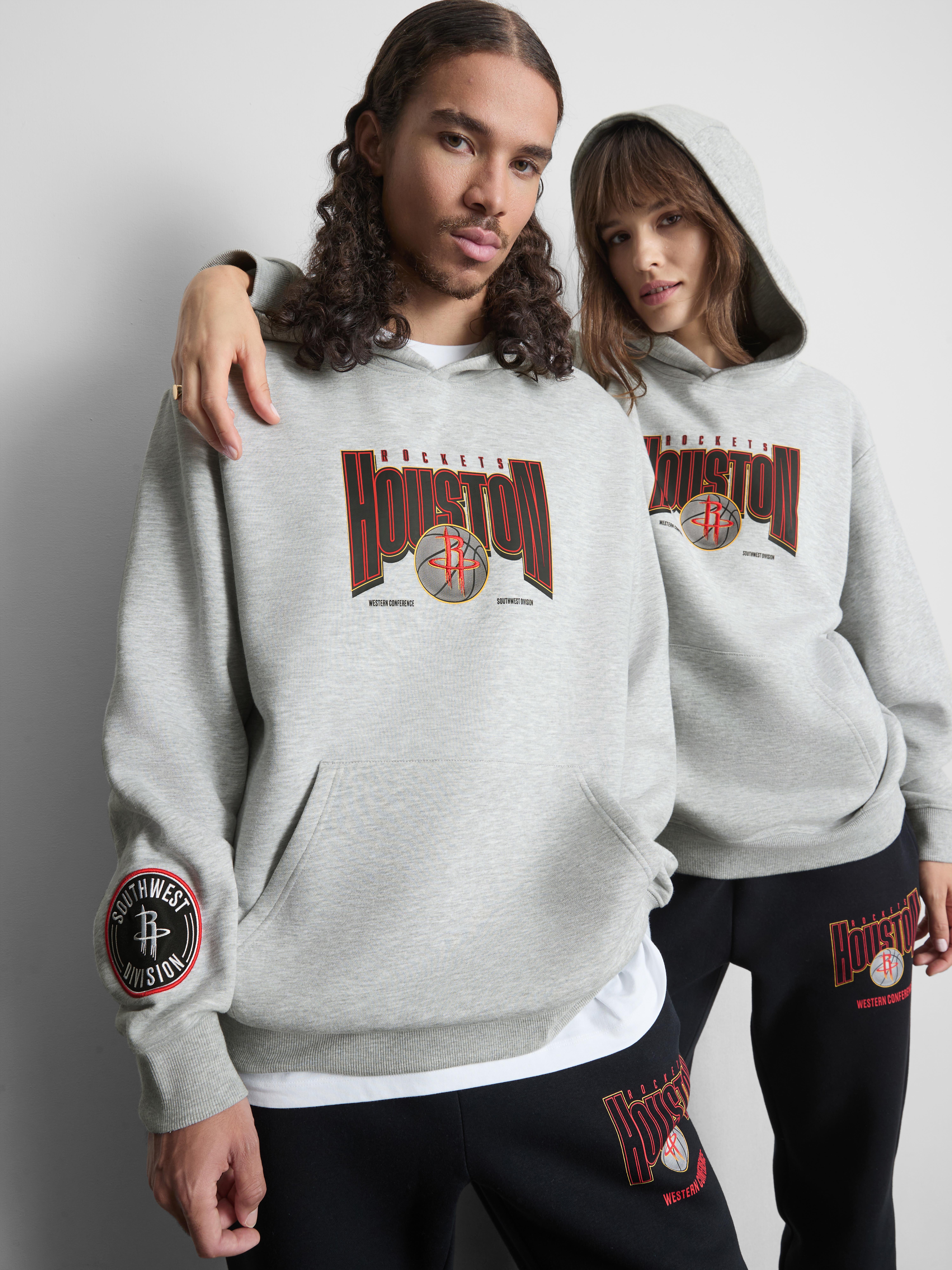 NBA Houston Rockets Cotton-Rich Hoodie - Gray Heather