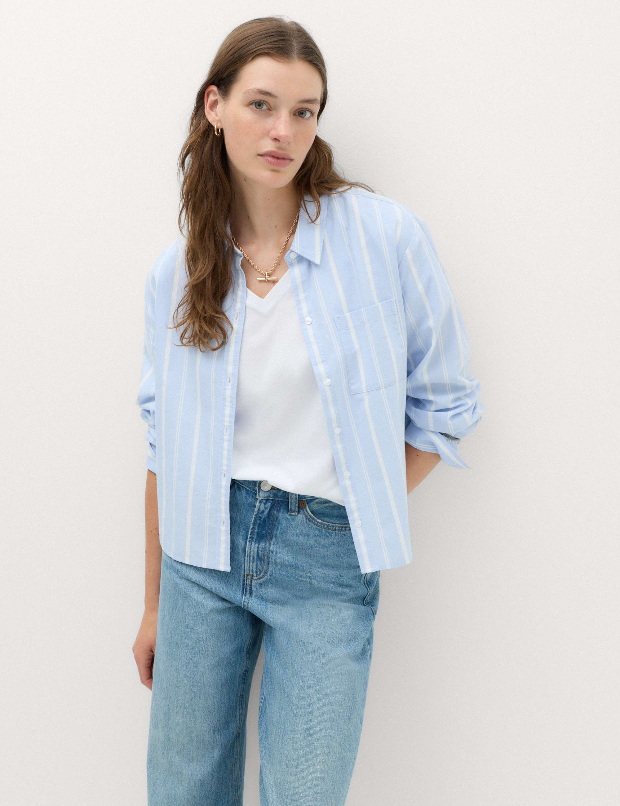 Pure Cotton V-Neck T-Shirt