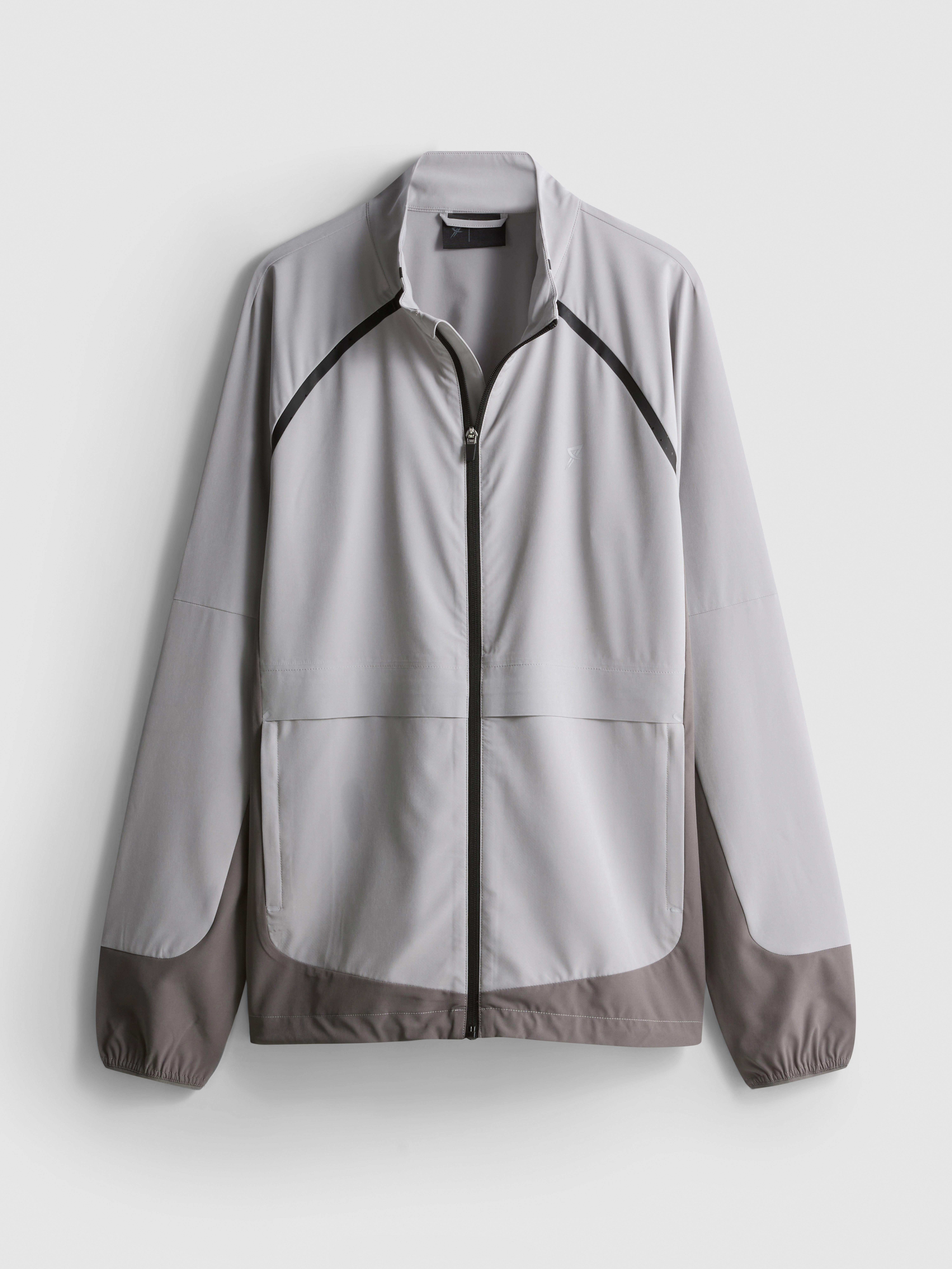 Zip-Up Active Jacket - Light Gray
