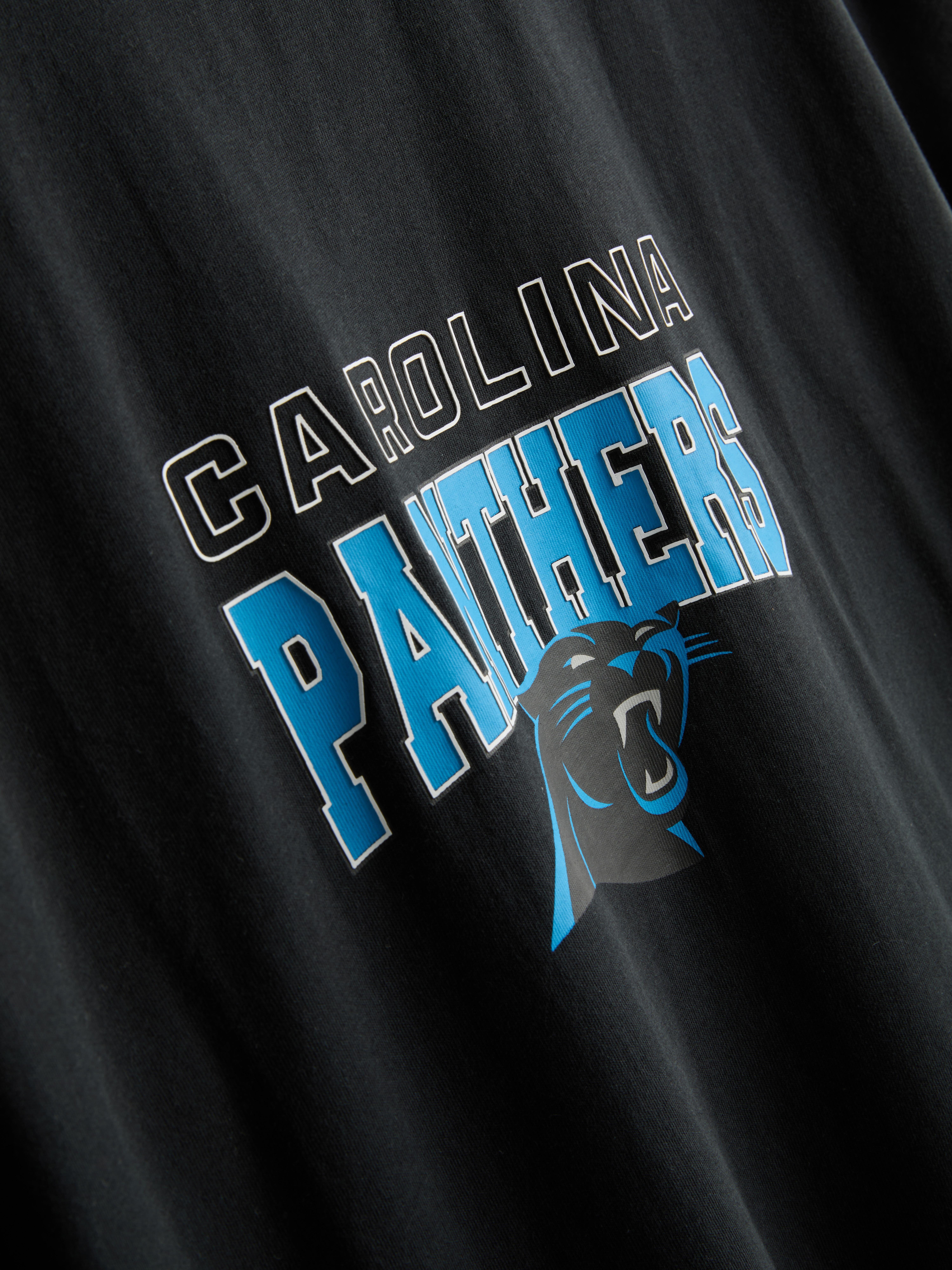 NFL Carolina Panthers Pure Cotton T-Shirt - Black