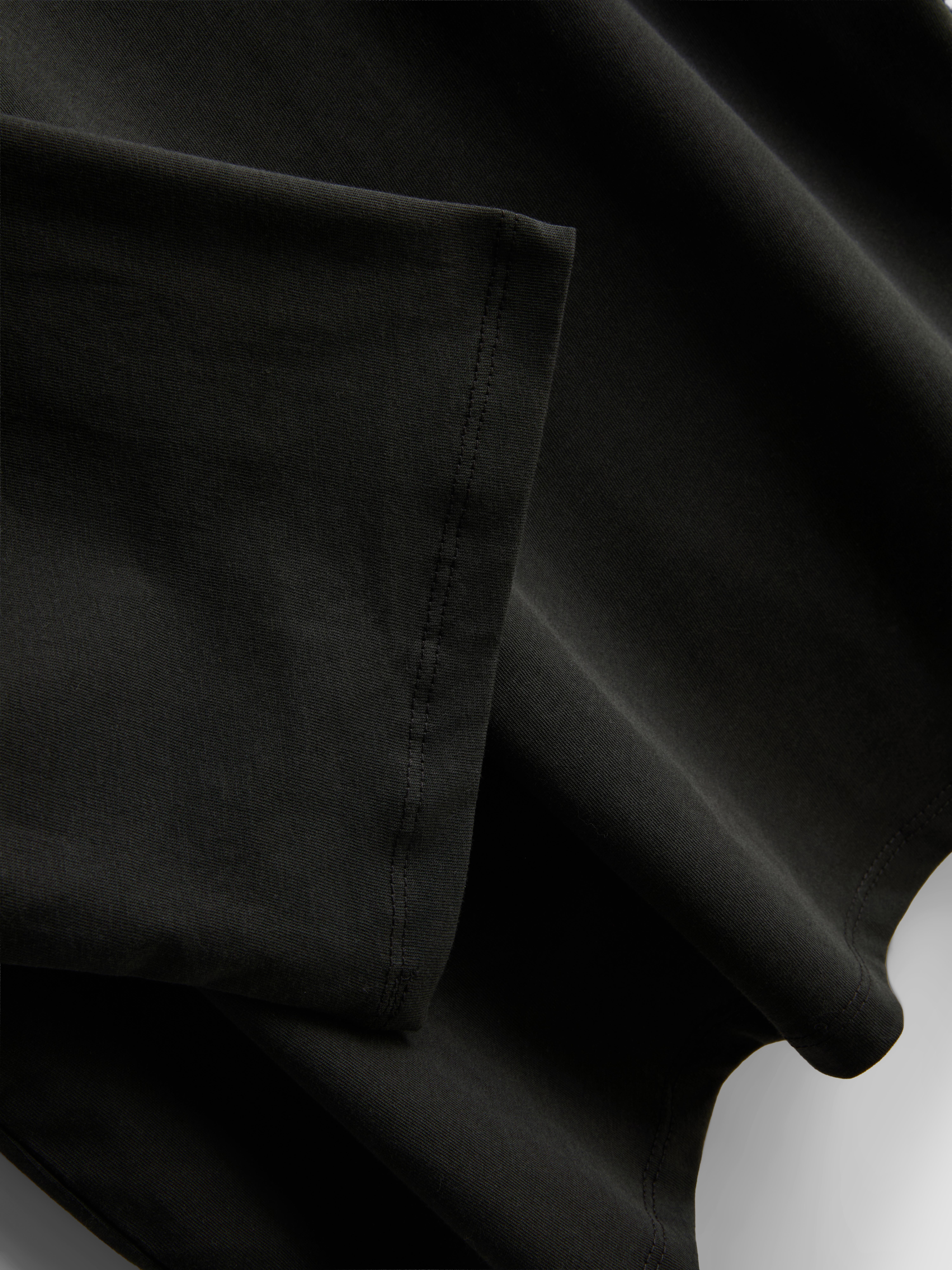 Pure Cotton Relaxed Bell Sleeve Tee - Charcoal
