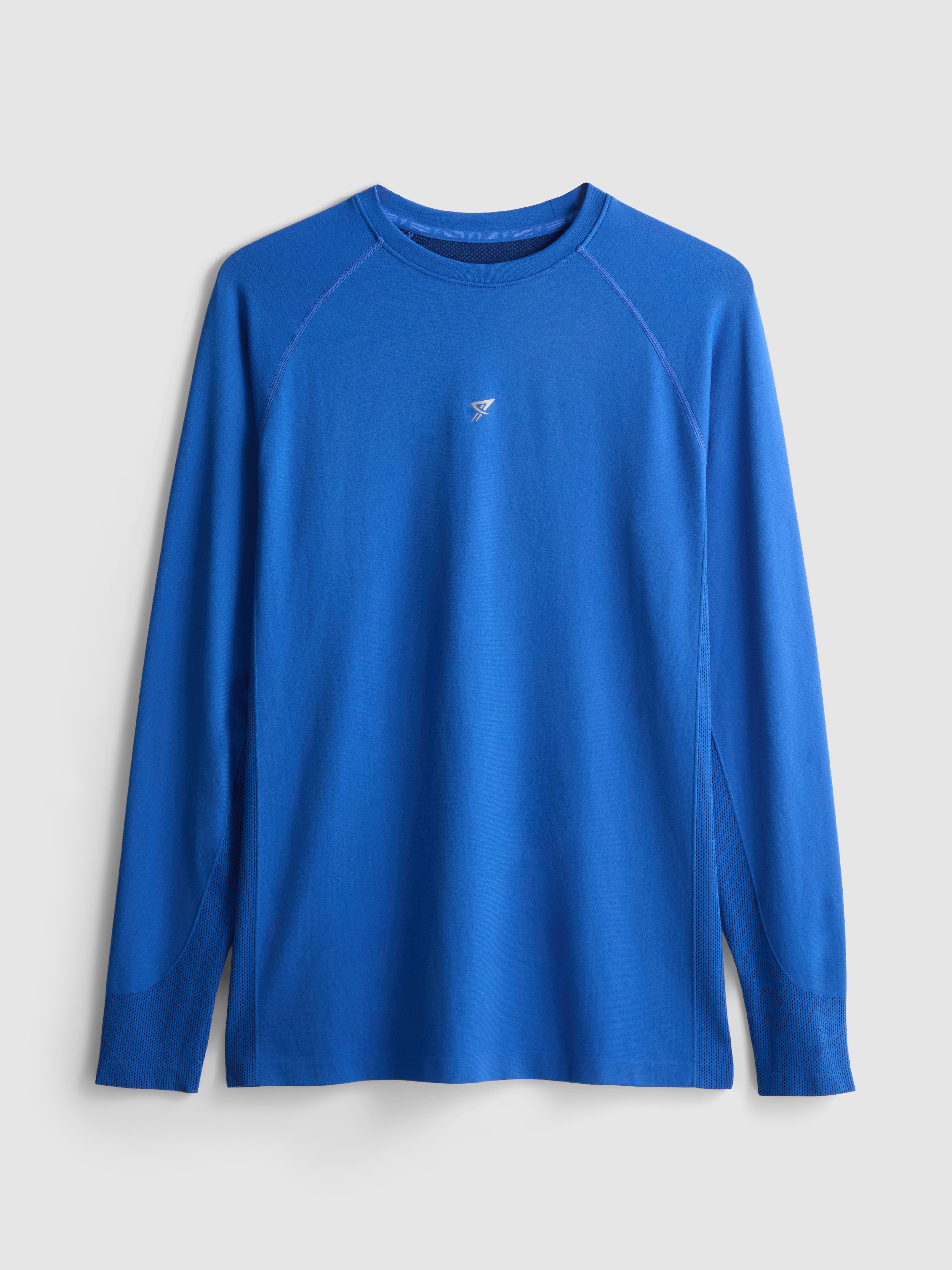 Active Seamless Long-Sleeve T-Shirt - Blue
