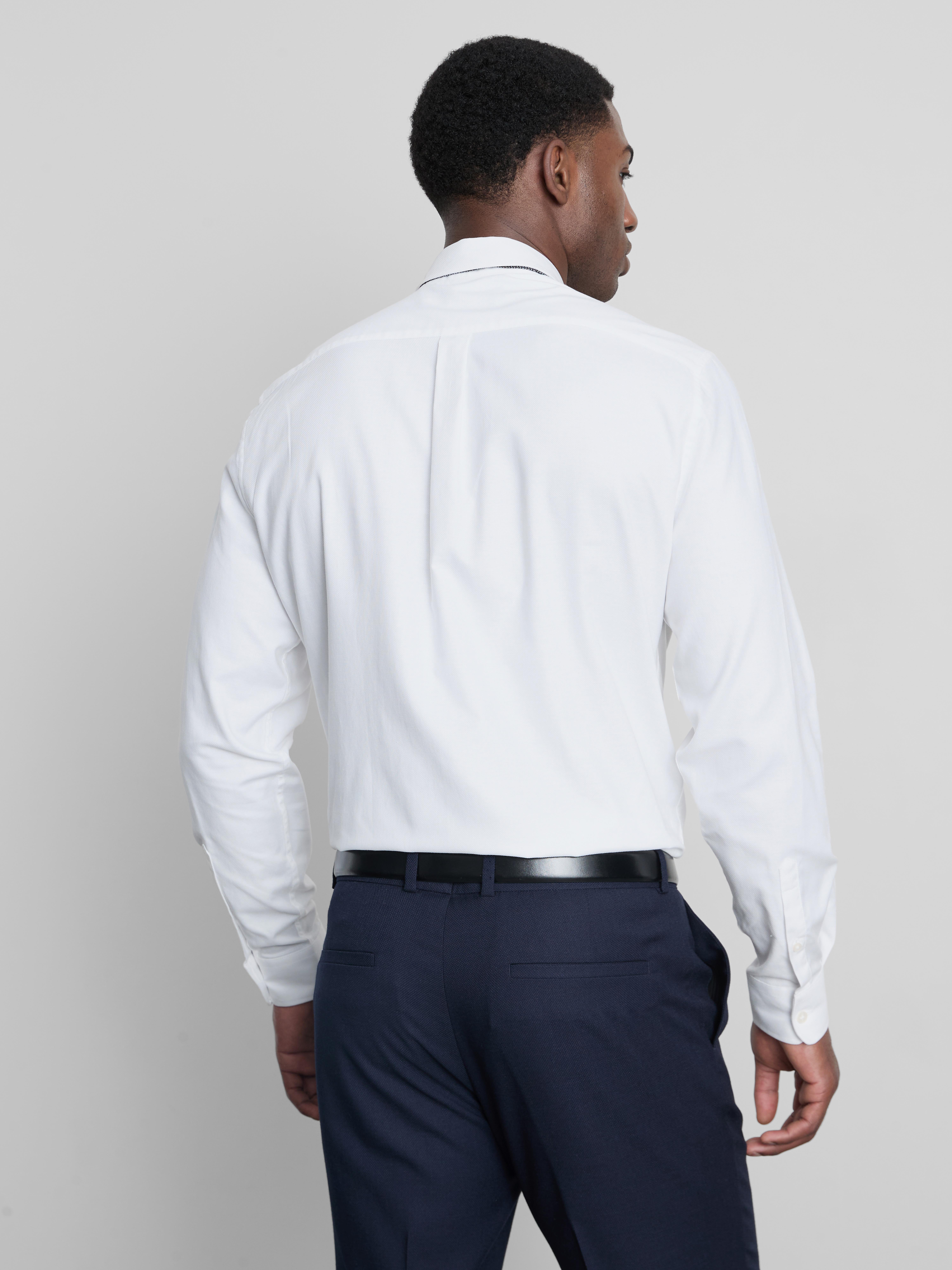 Textured Oxford Shirt - White