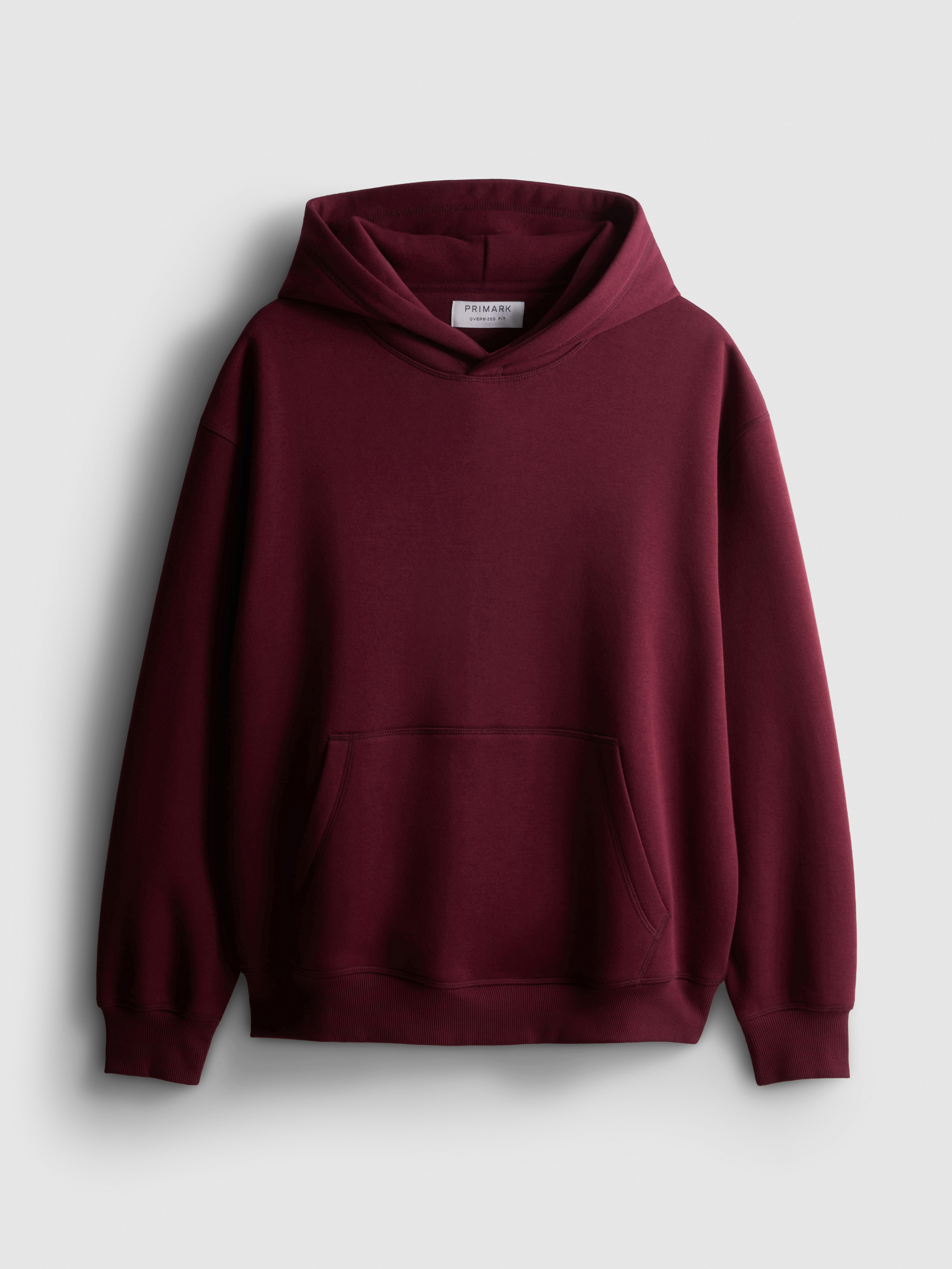Oversized Pullover Hoodie - Wine