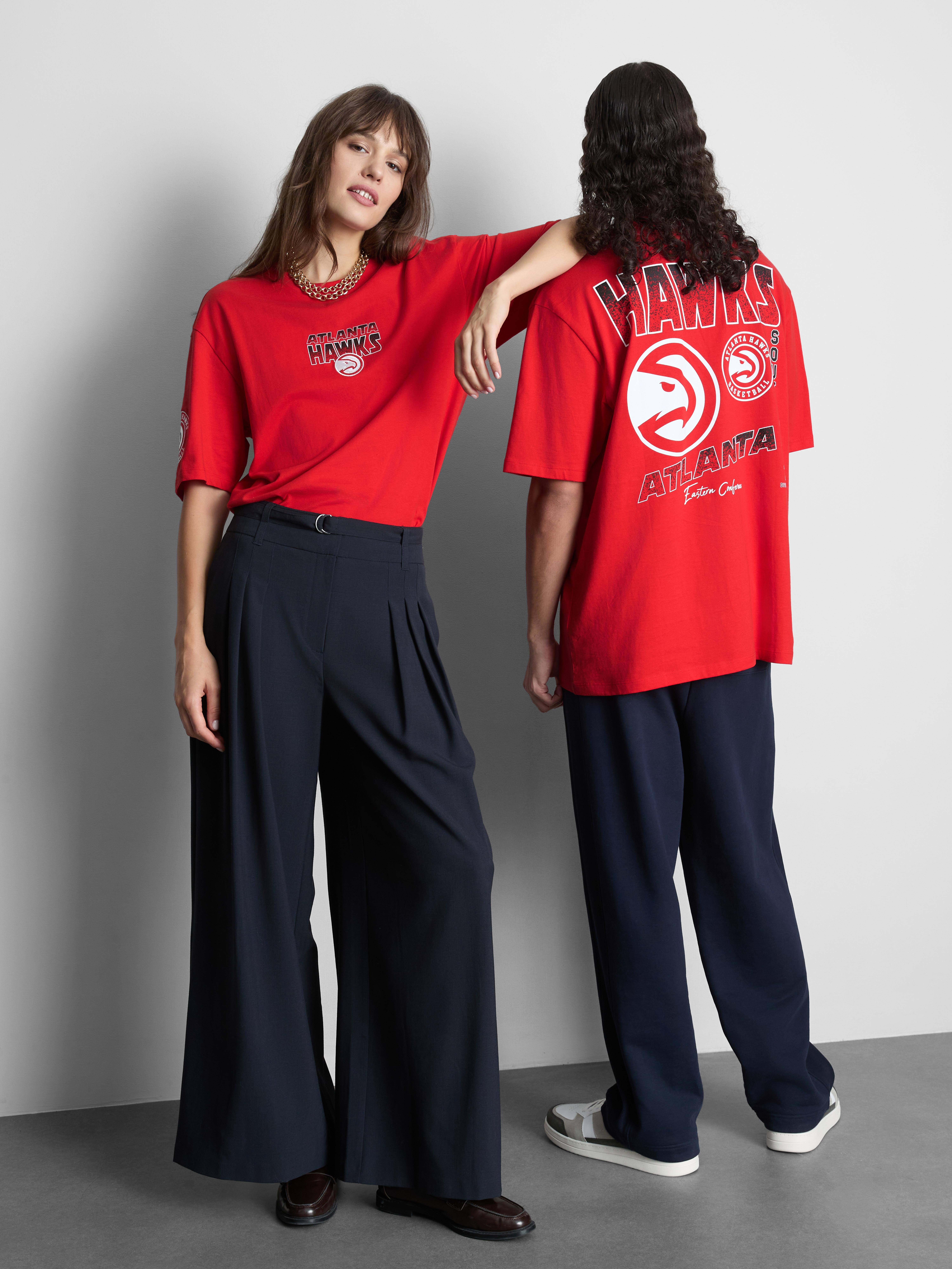NBA Atlanta Hawks Pure Cotton Graphic T-Shirt - Red