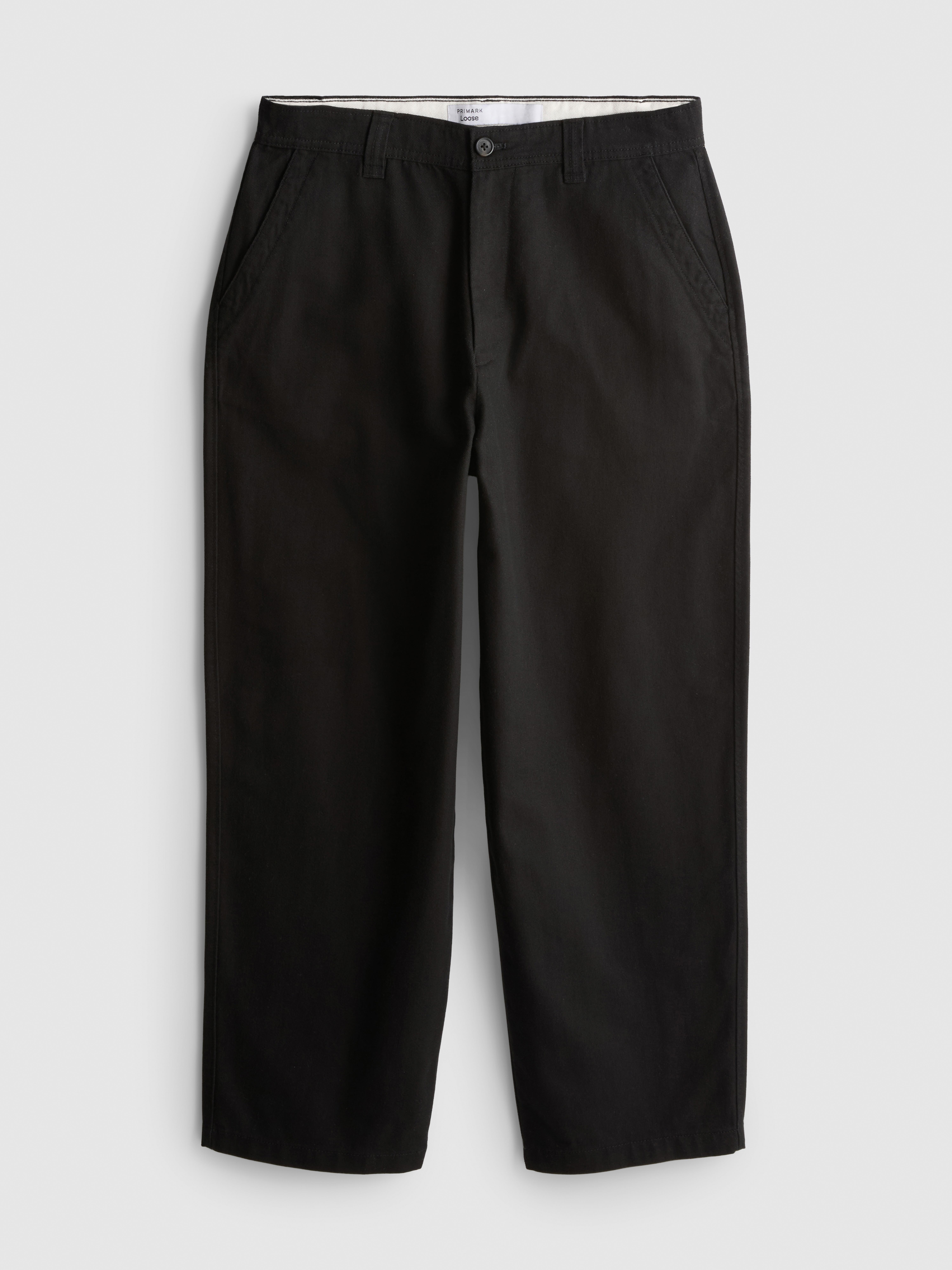 Mid-Rise Chino Pants - Black