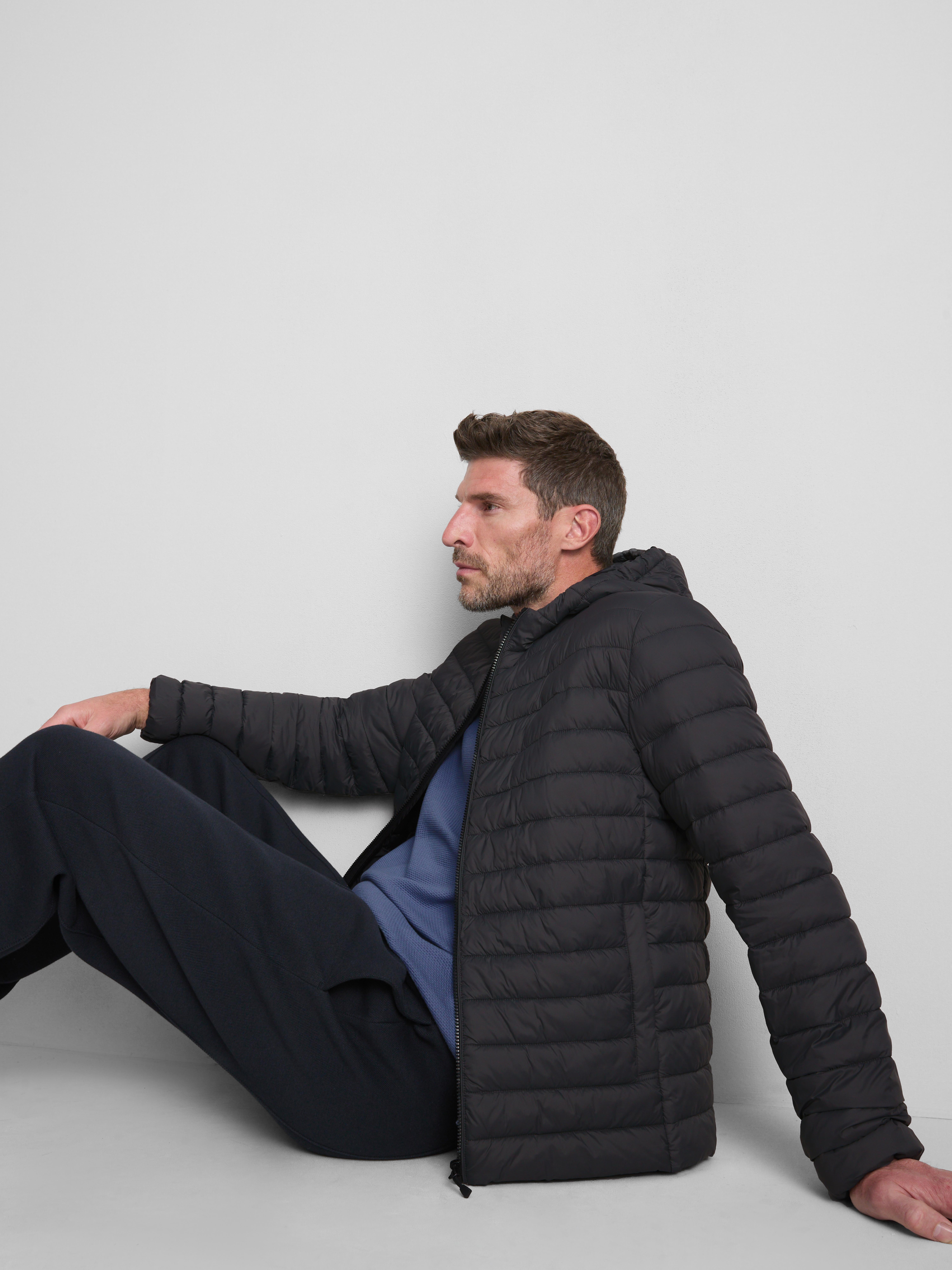 Hooded Padded Jacket - Gray