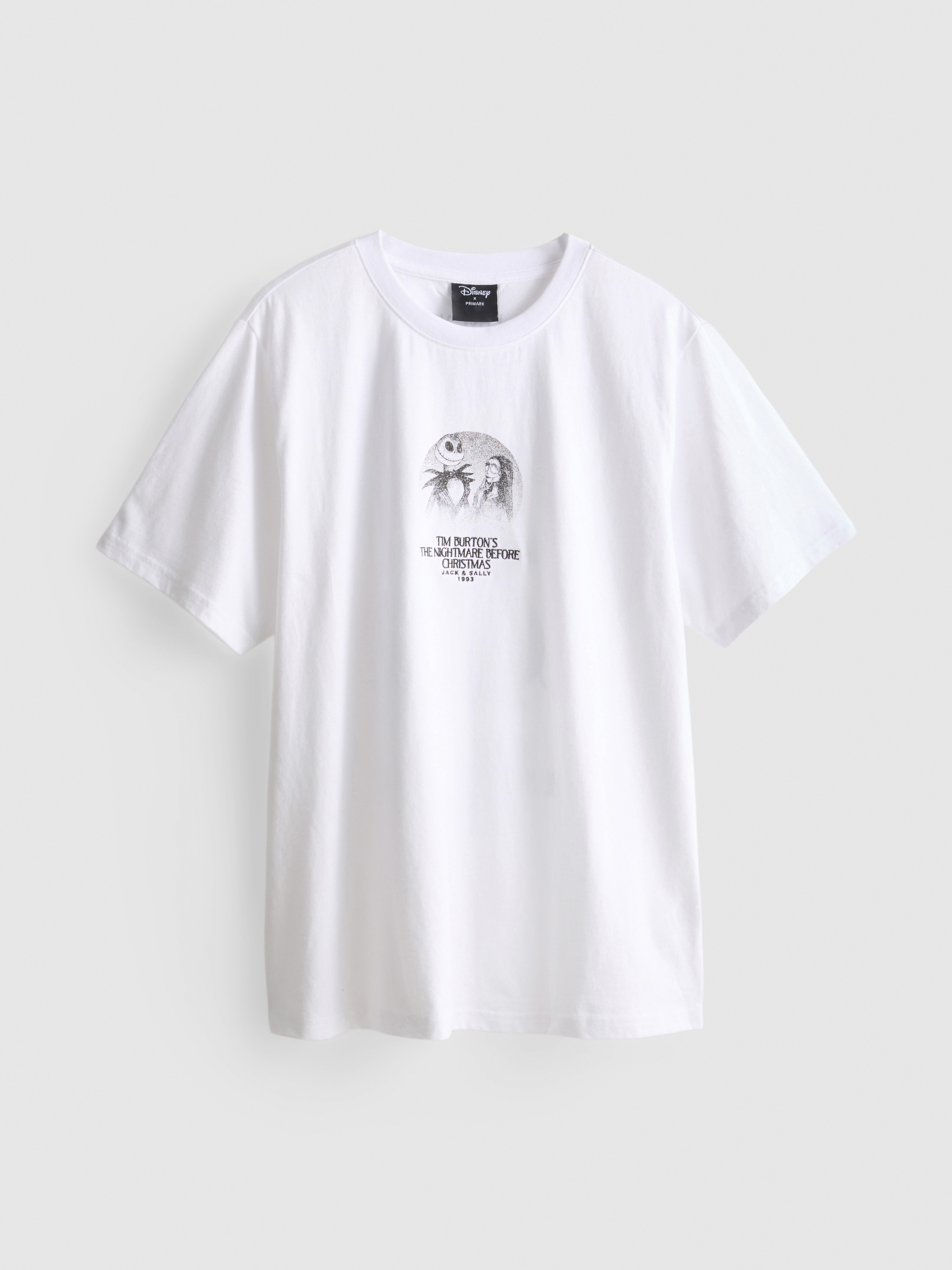 Disney Tim Burton's The Nightmare Before Christmas Pumpkin Graphic Tee - White