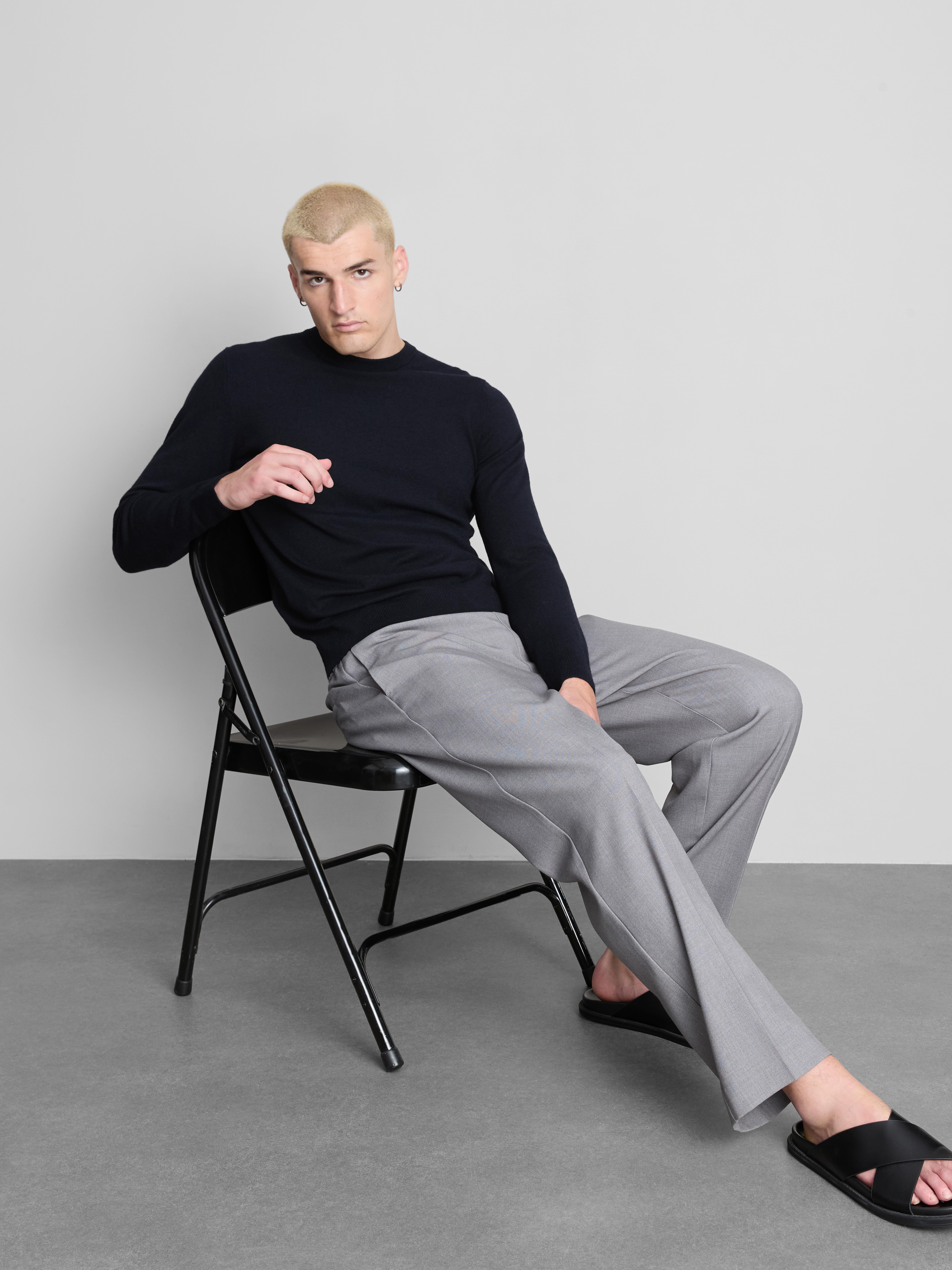 Crew Neck Sweater - Navy