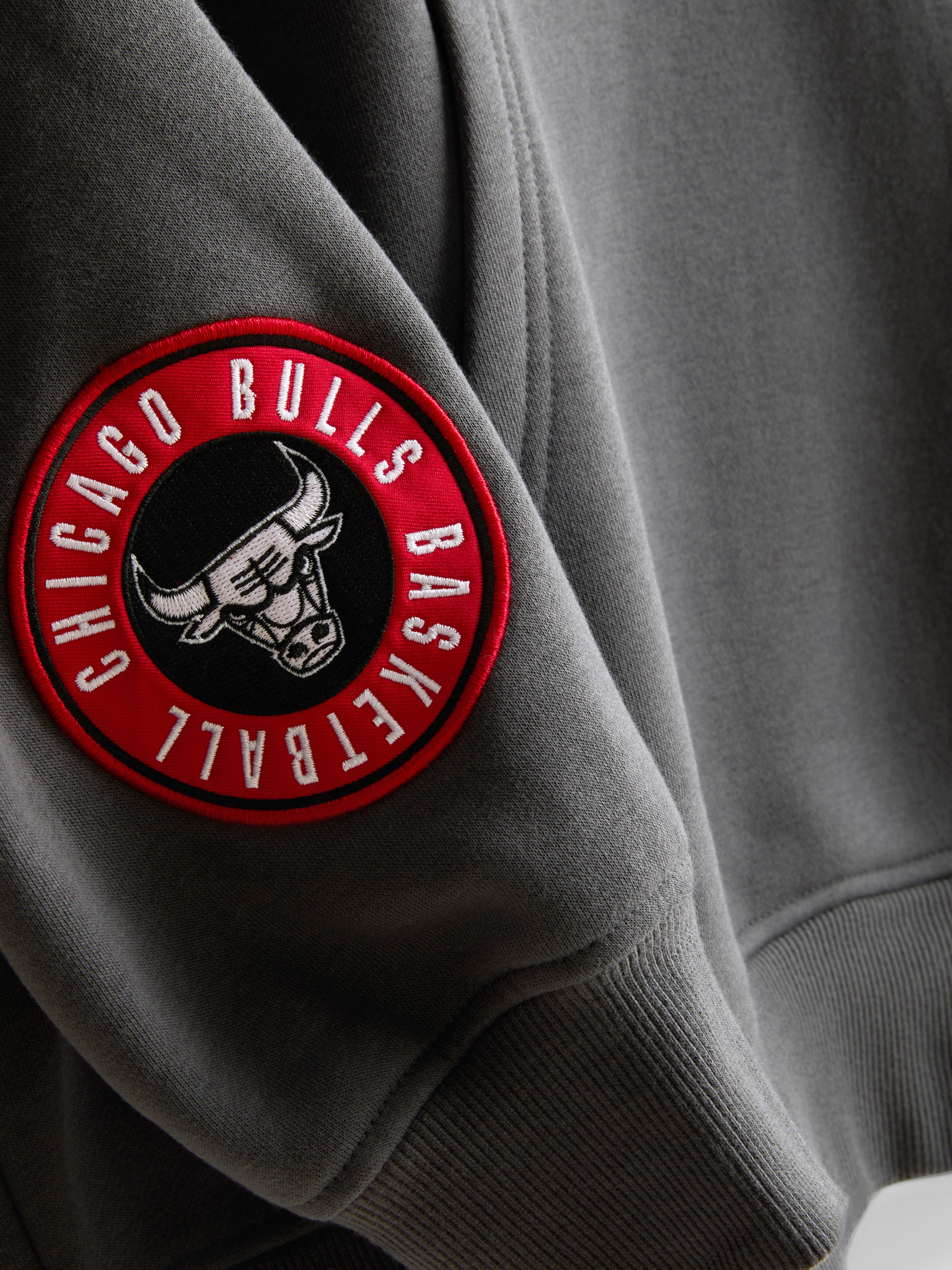 NBA Chicago Bulls Cotton-Rich Hoodie - Charcoal