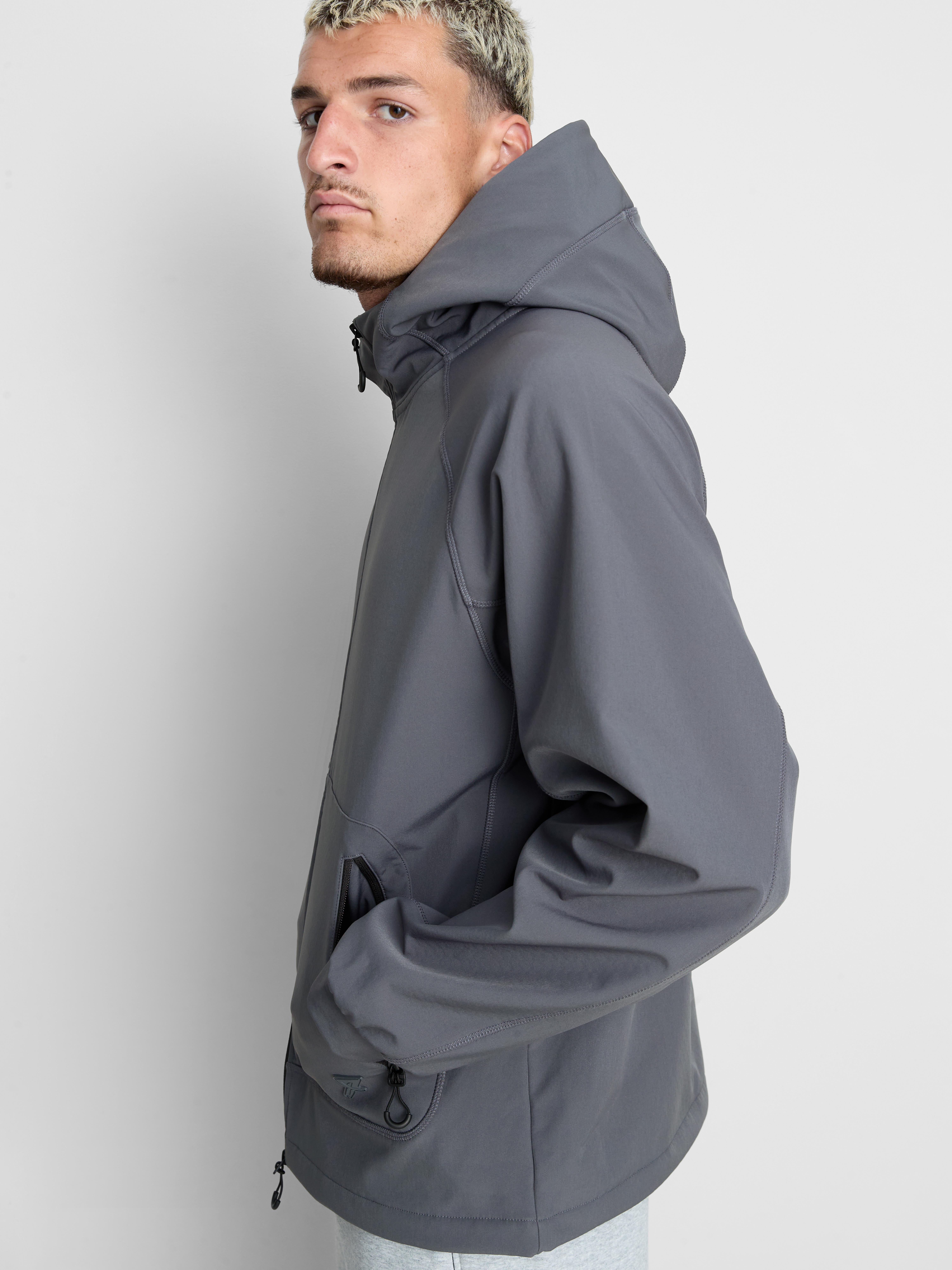Zip-Up Hooded Performance Jacket - Blue