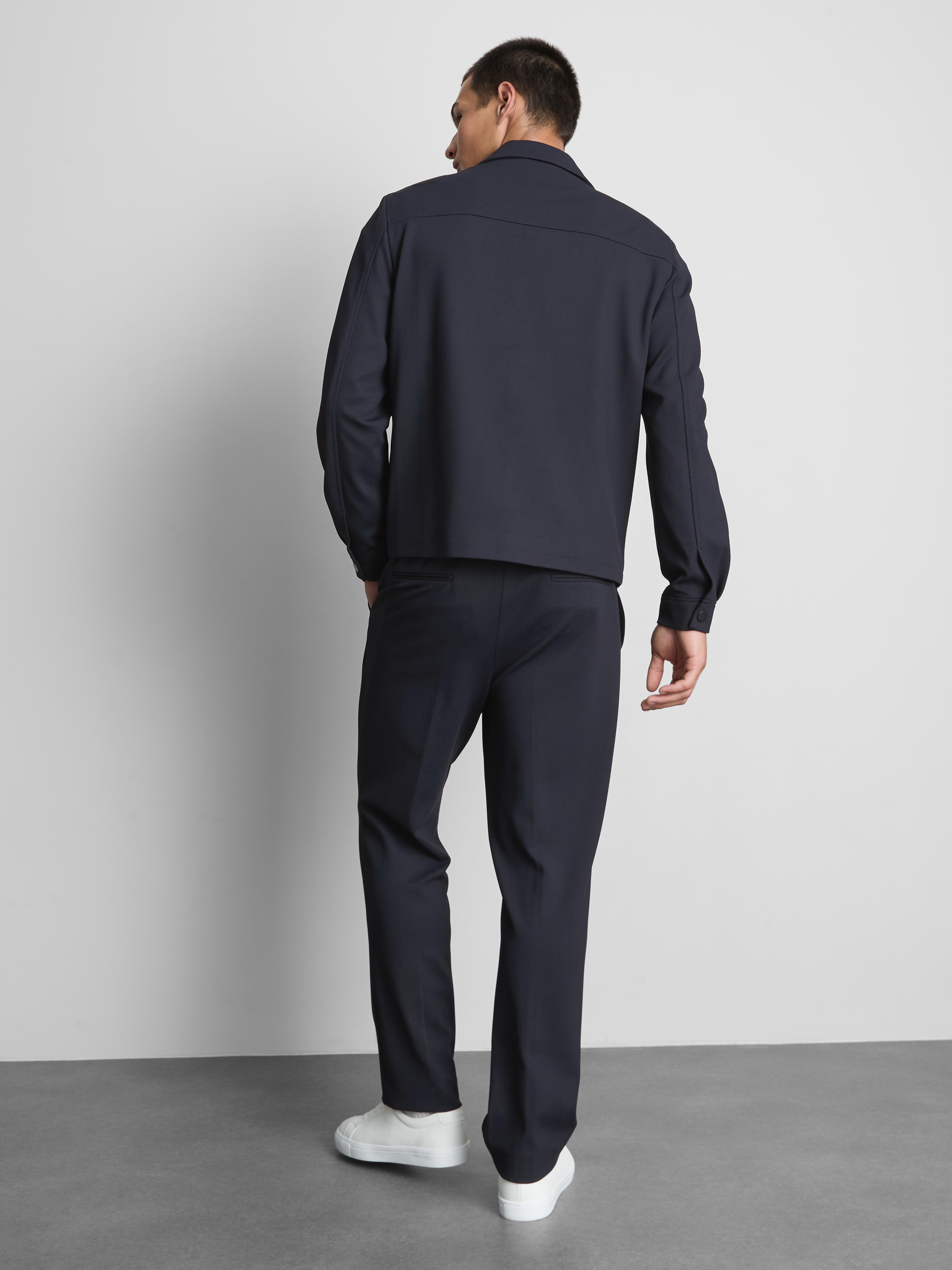The Edit Regular Fit Collared Jacket - Navy