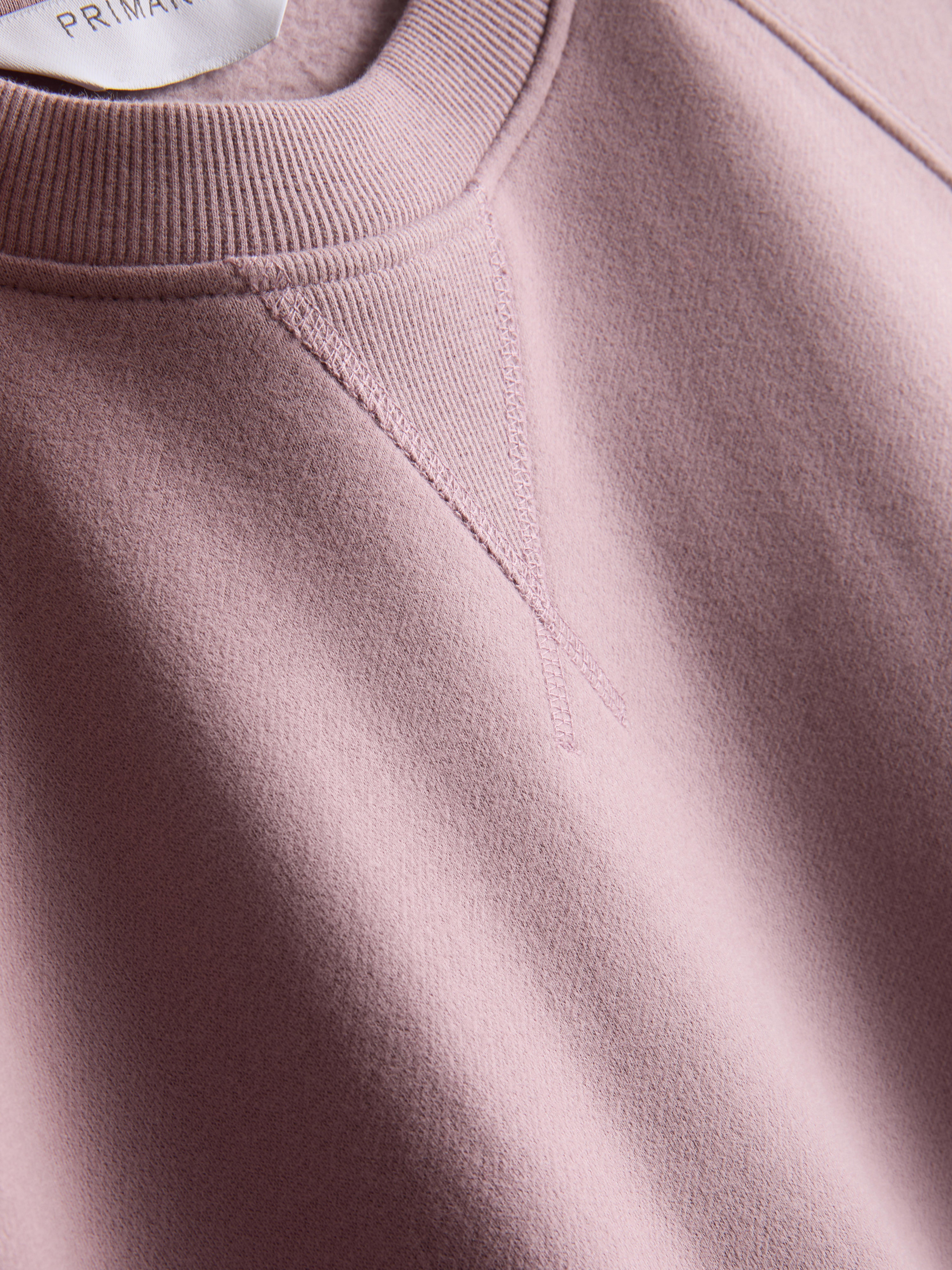 Cotton-Rich Raglan Sweatshirt - Pink