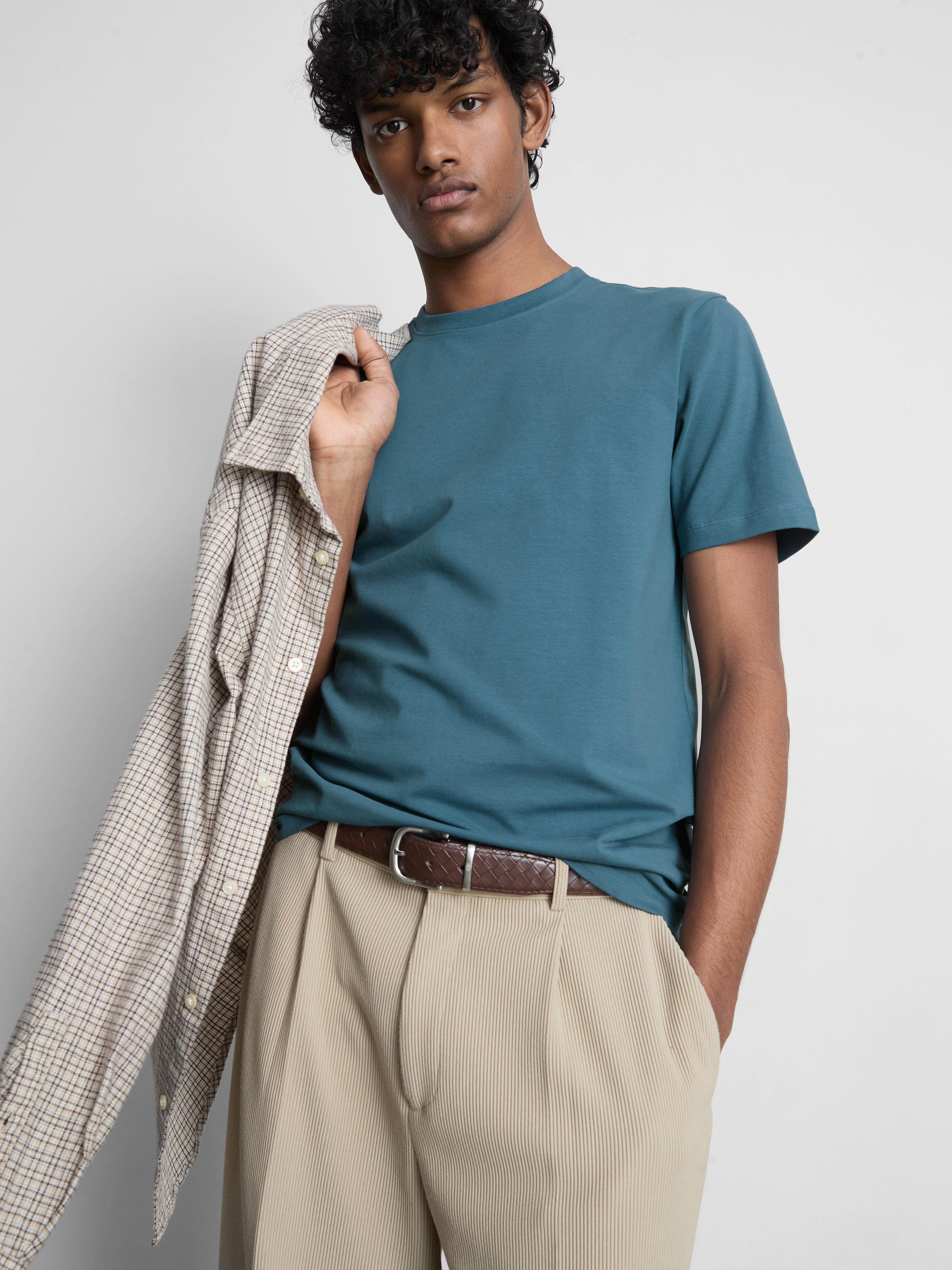 Slim-Fit Stretch T-Shirt - Teal