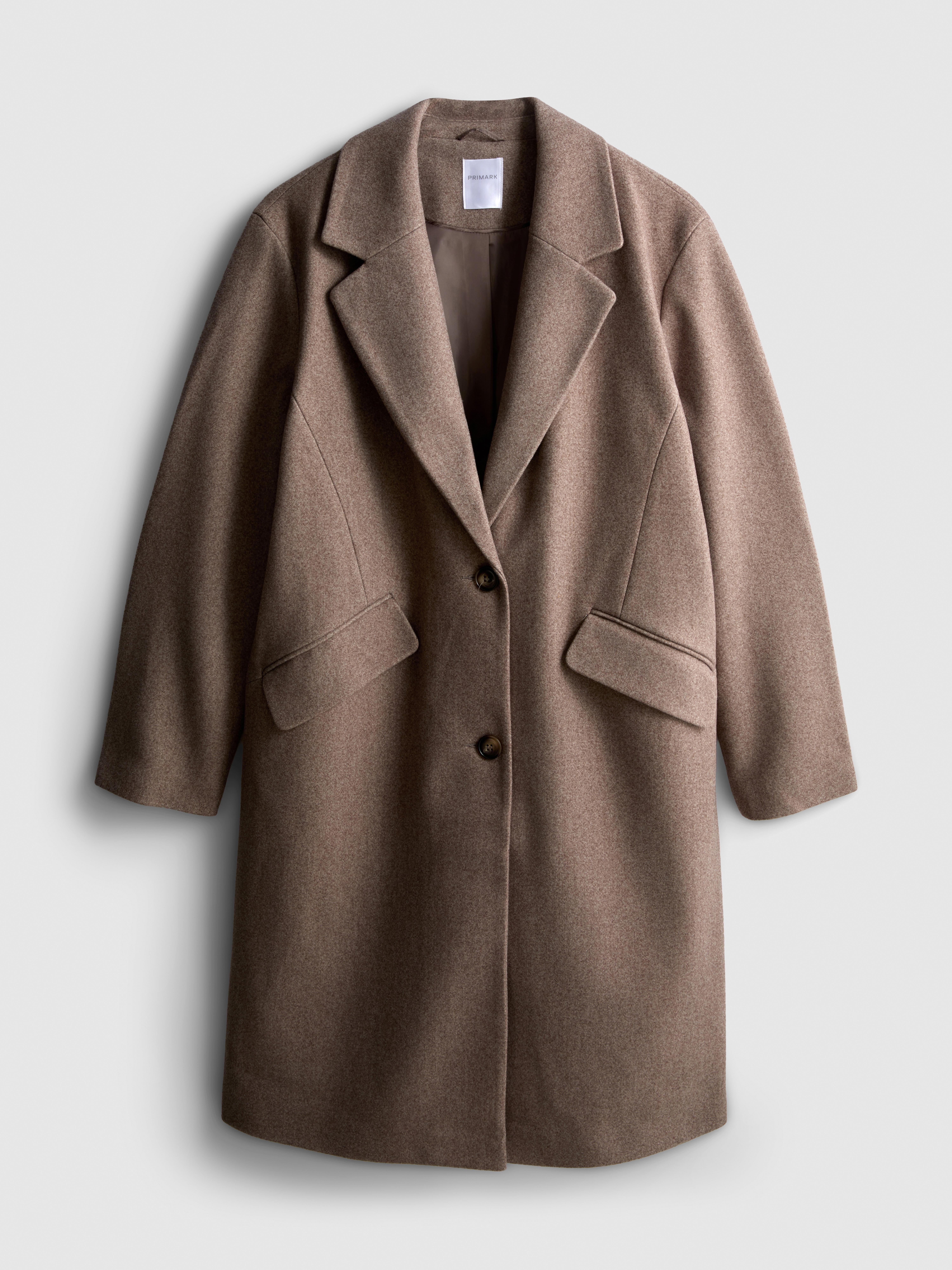 Single-Breasted Overcoat - Oatmeal