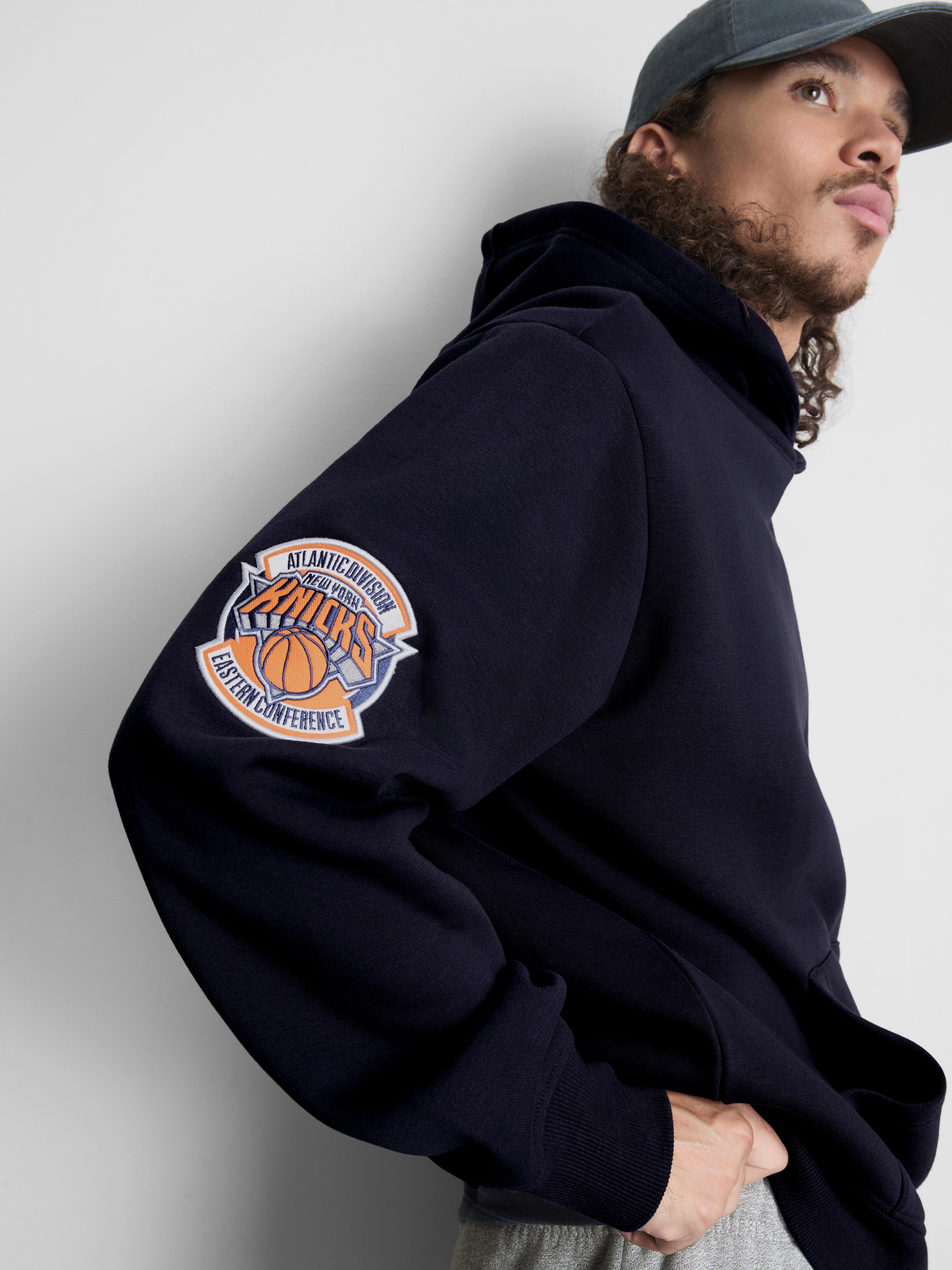 NBA New York Knicks Cotton-Rich Hoodie - Navy