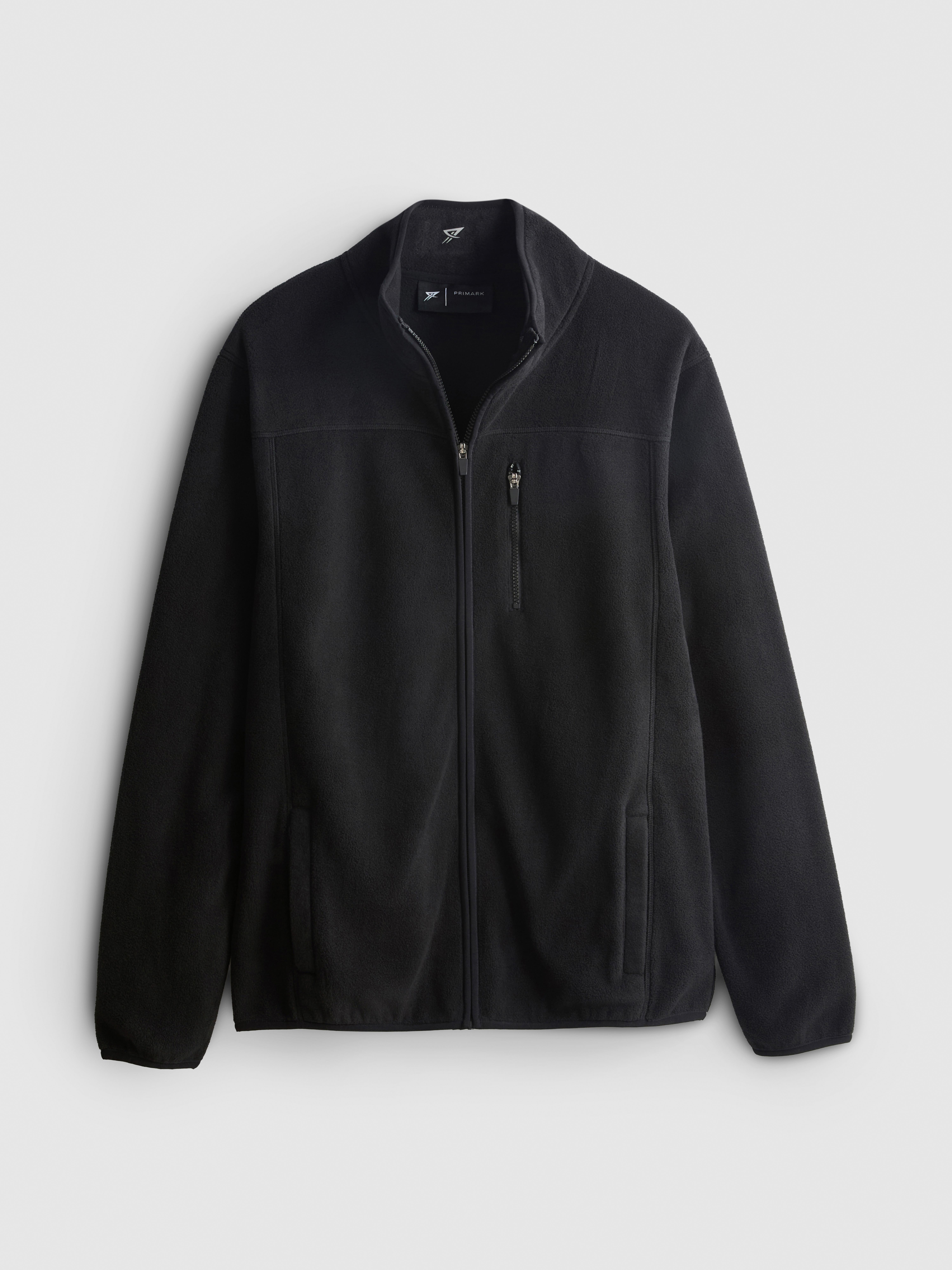 Zip-Up Fleece Jacket - Black