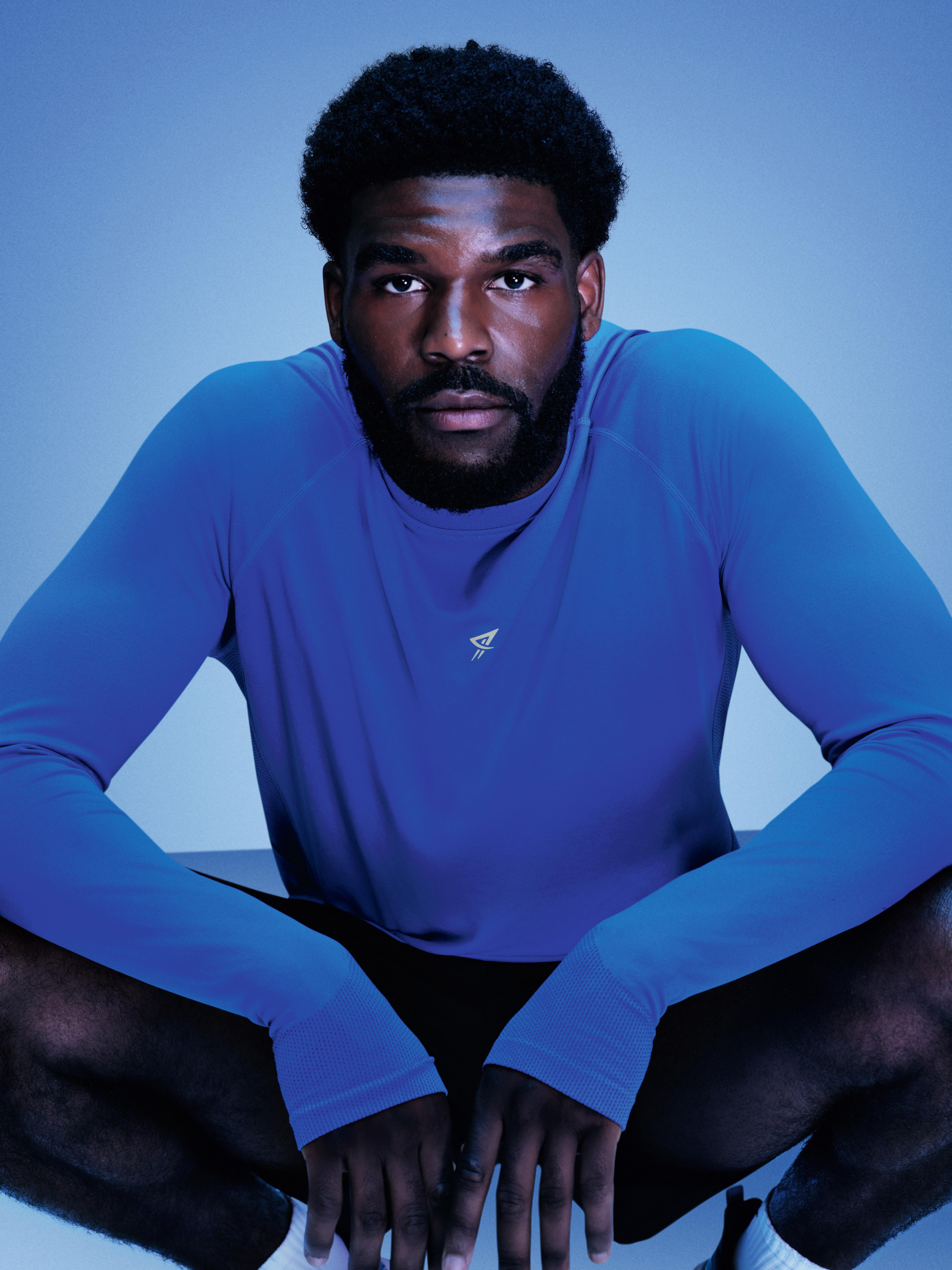 Active Seamless Long-Sleeve T-Shirt - Blue