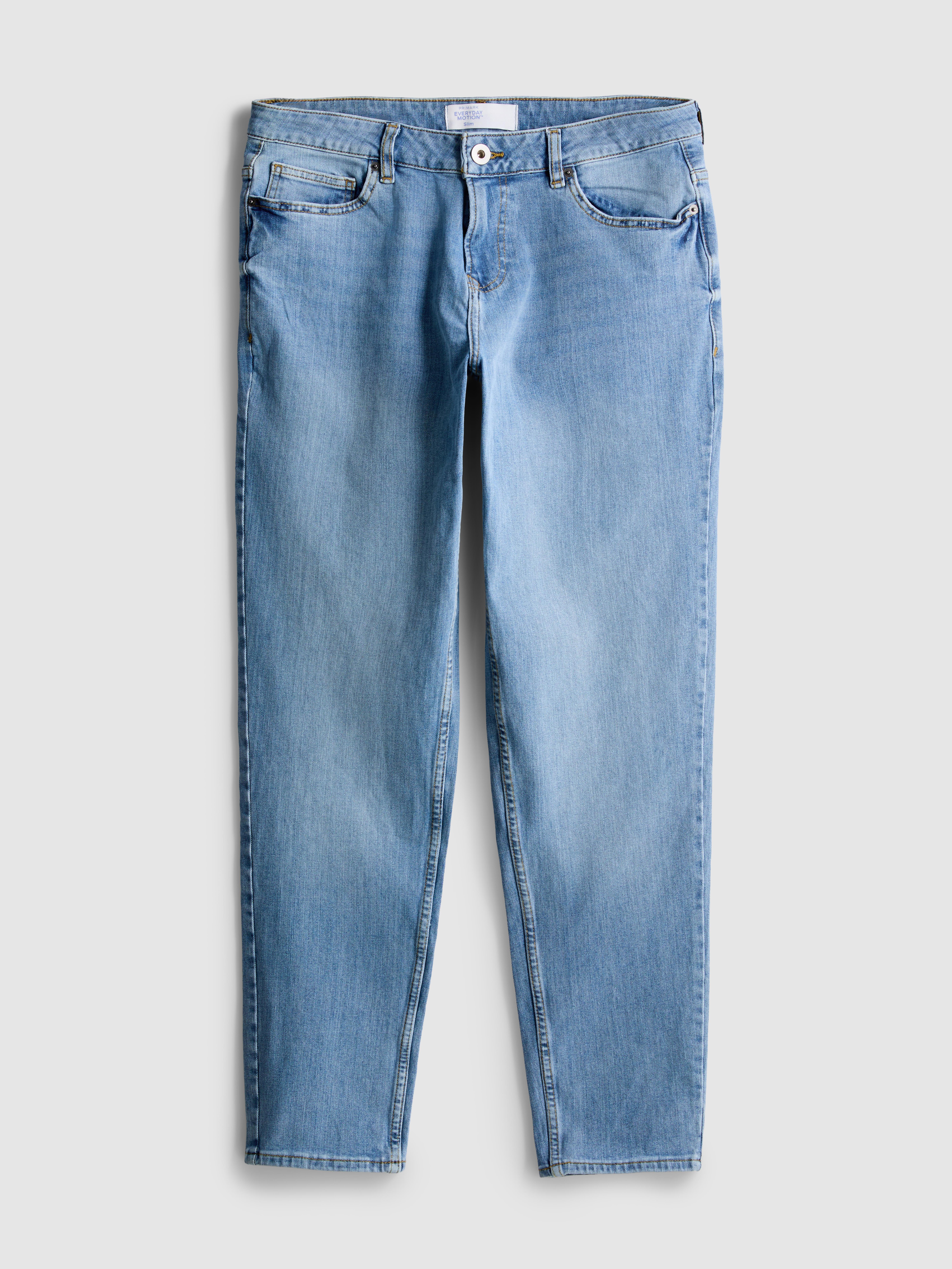 Mid-Rise Slim Fit Jeans - Light Blue