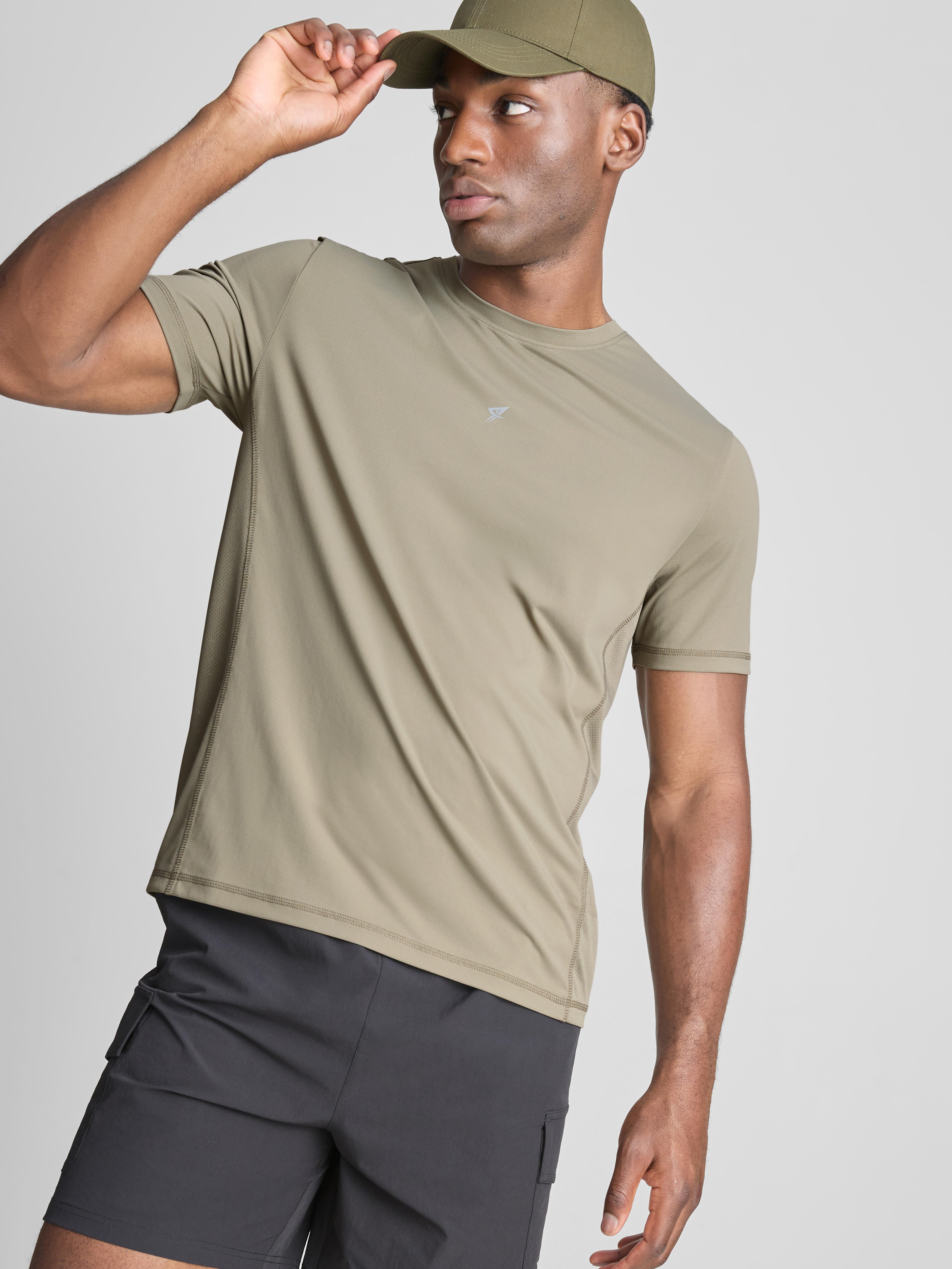 Panelled Gym T-Shirt - Light Green
