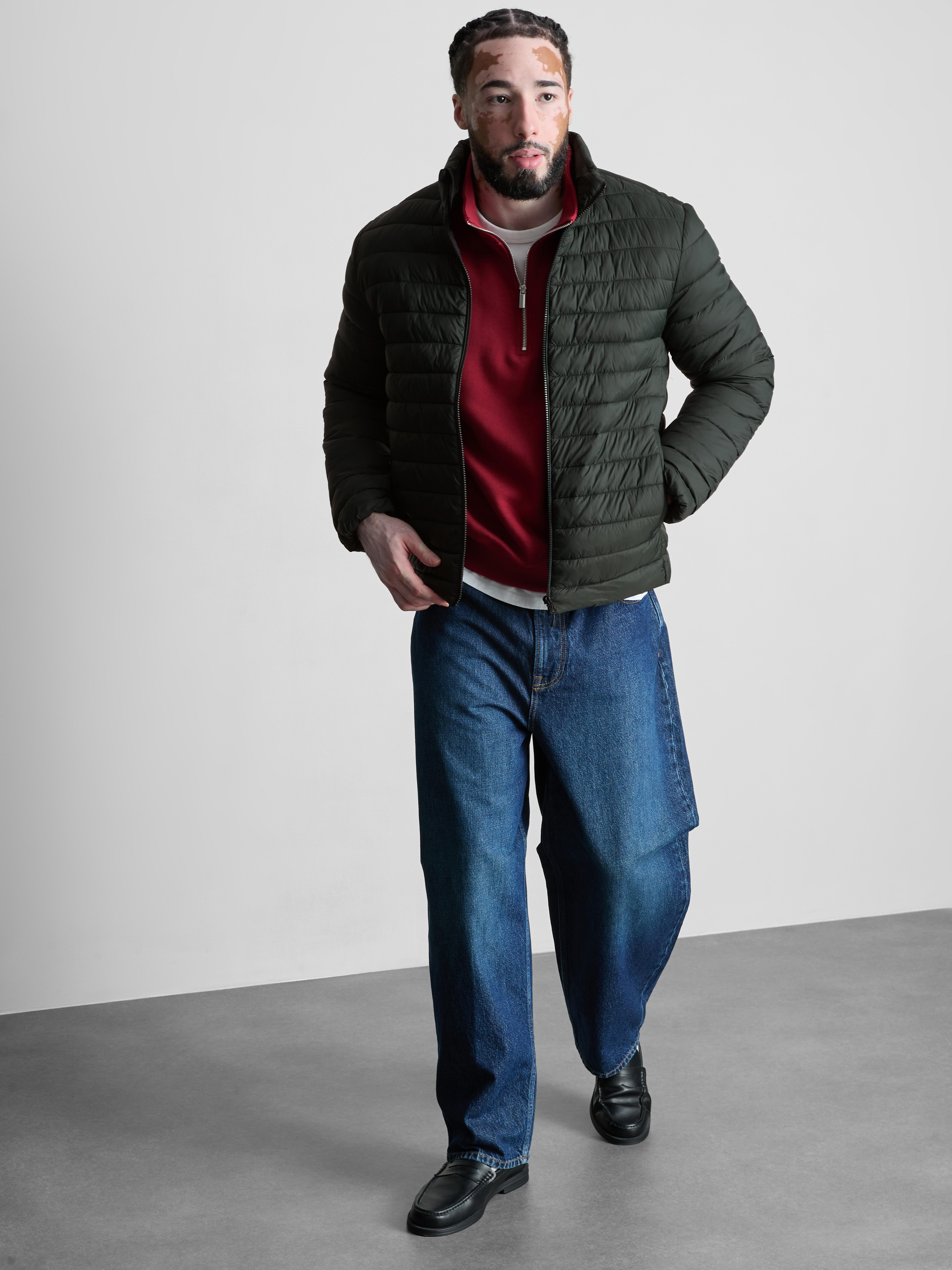 Padded Puffer Jacket - Green