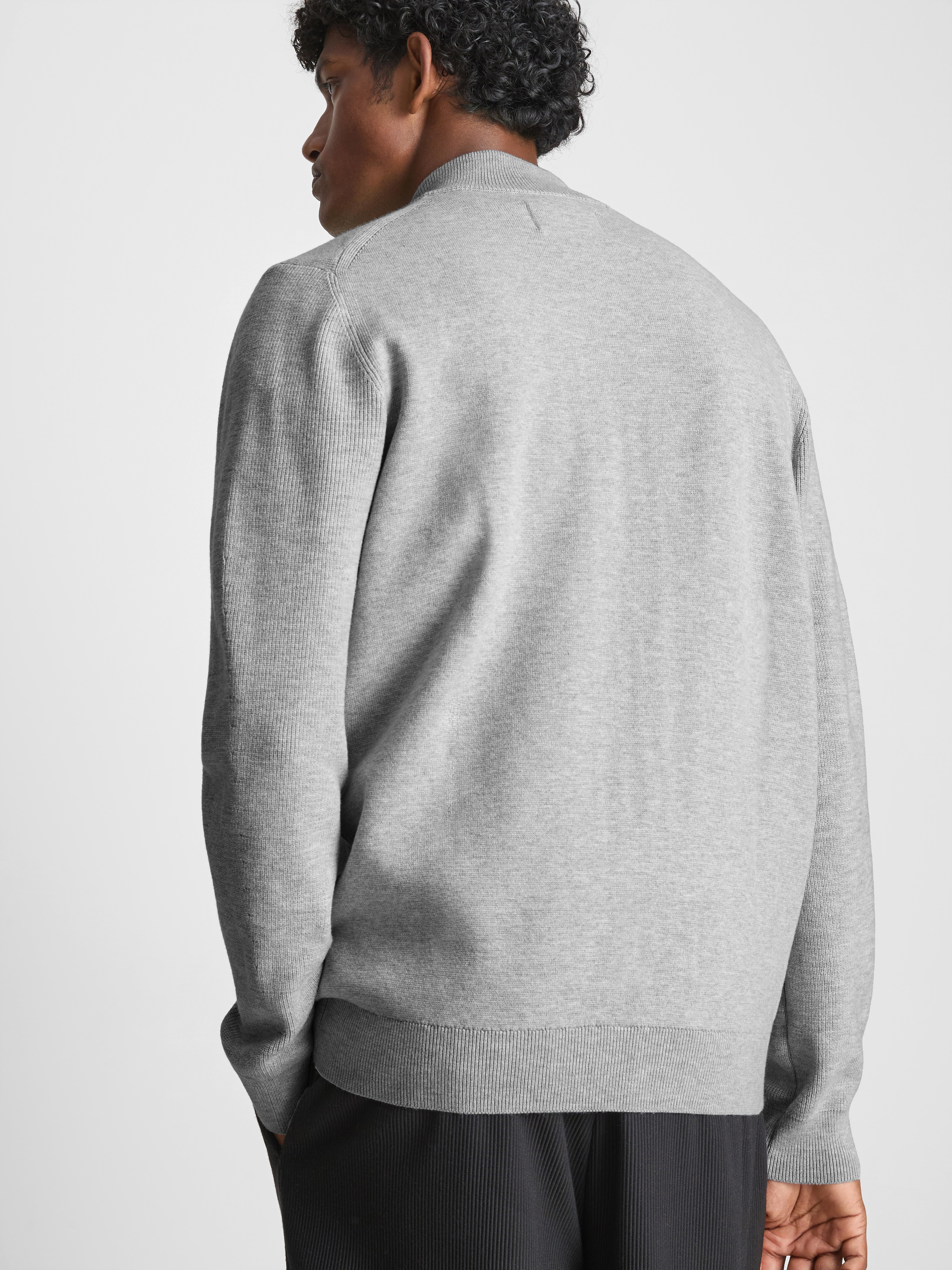 The Edit High-Neck Cardigan - Gray