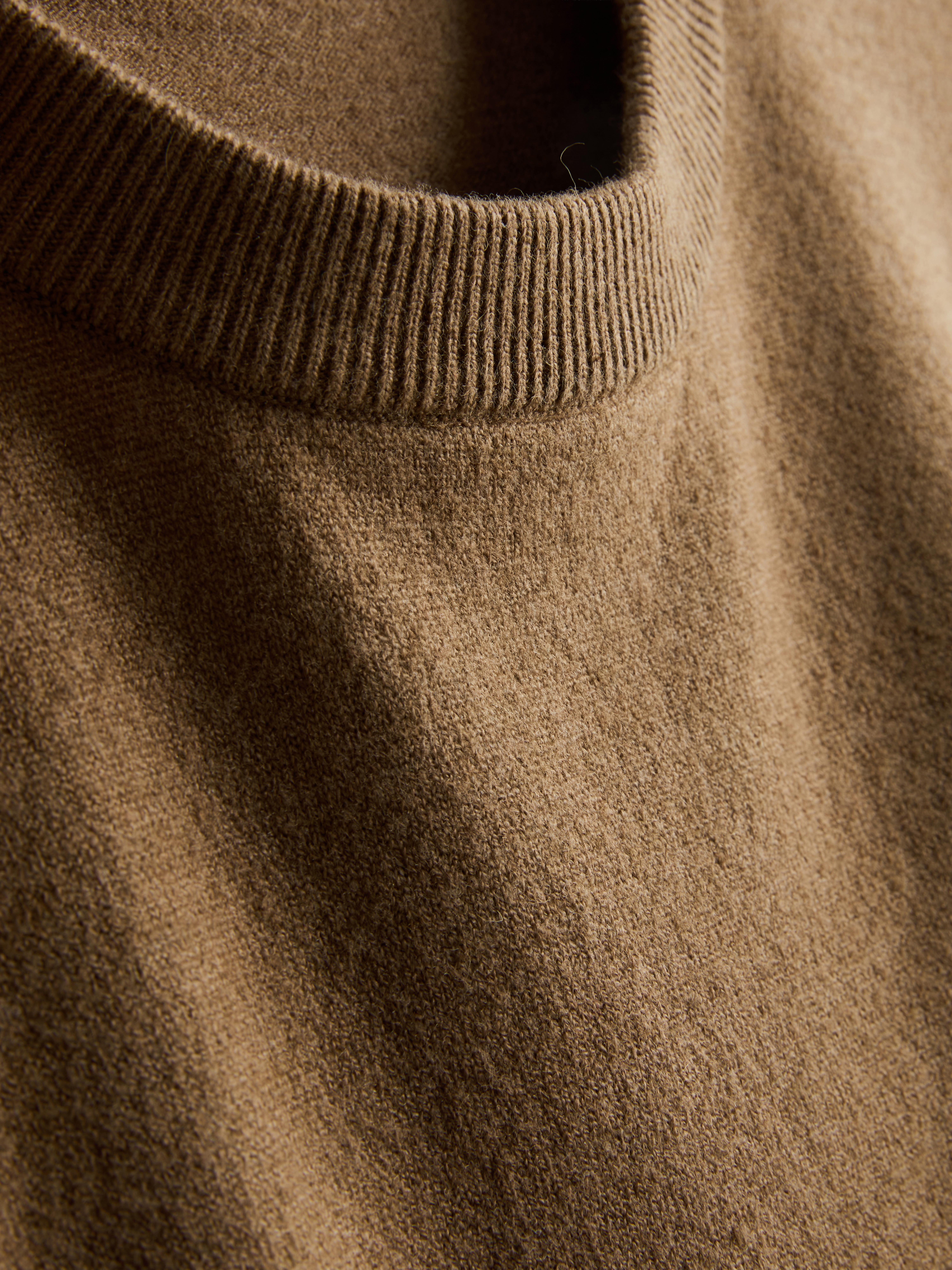 Crew Neck Sweater - Tan