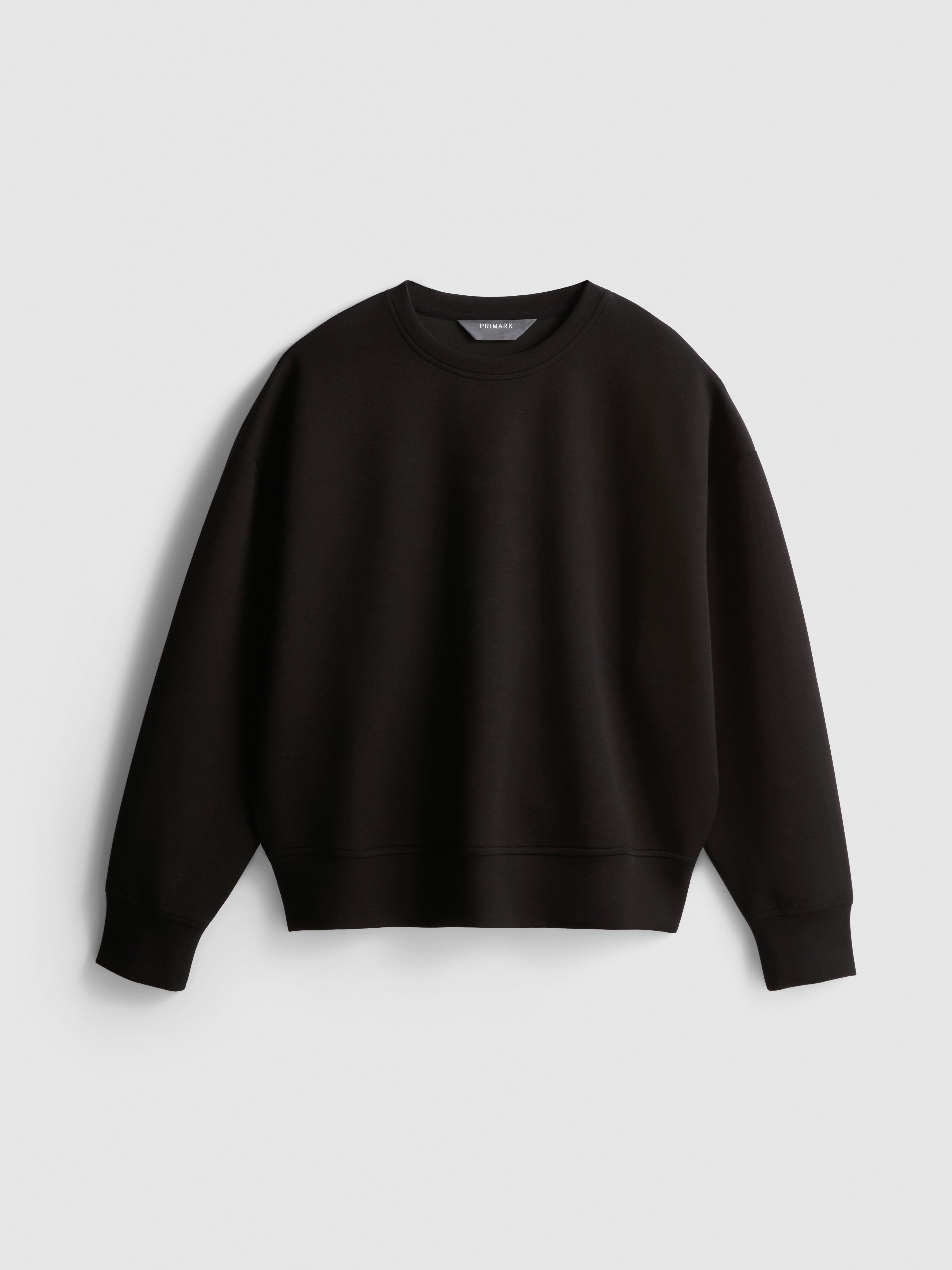 Modal-Blend Crewneck Sweatshirt - Black