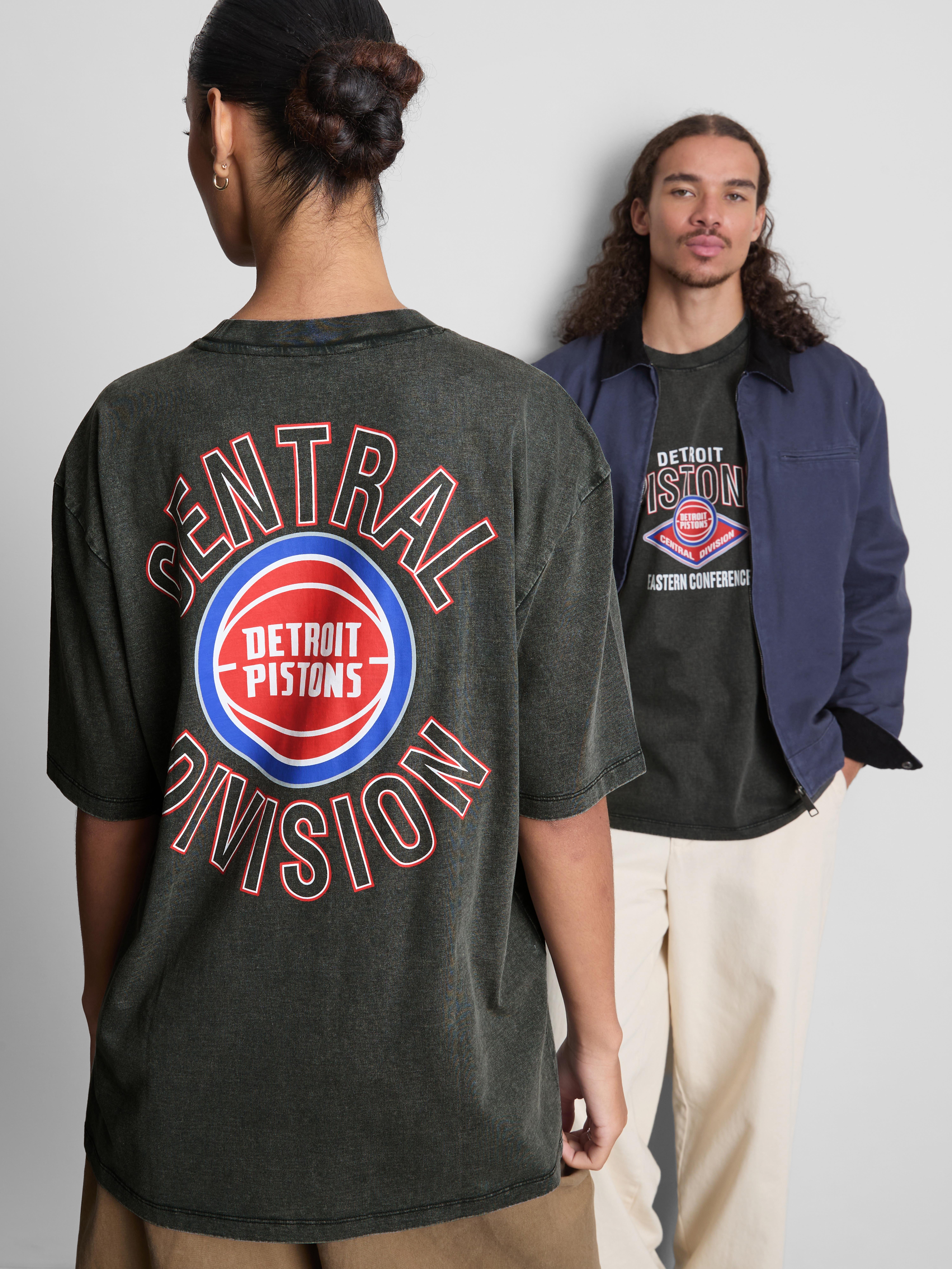 NBA Detroit Pistons Pure Cotton T-Shirt - Charcoal
