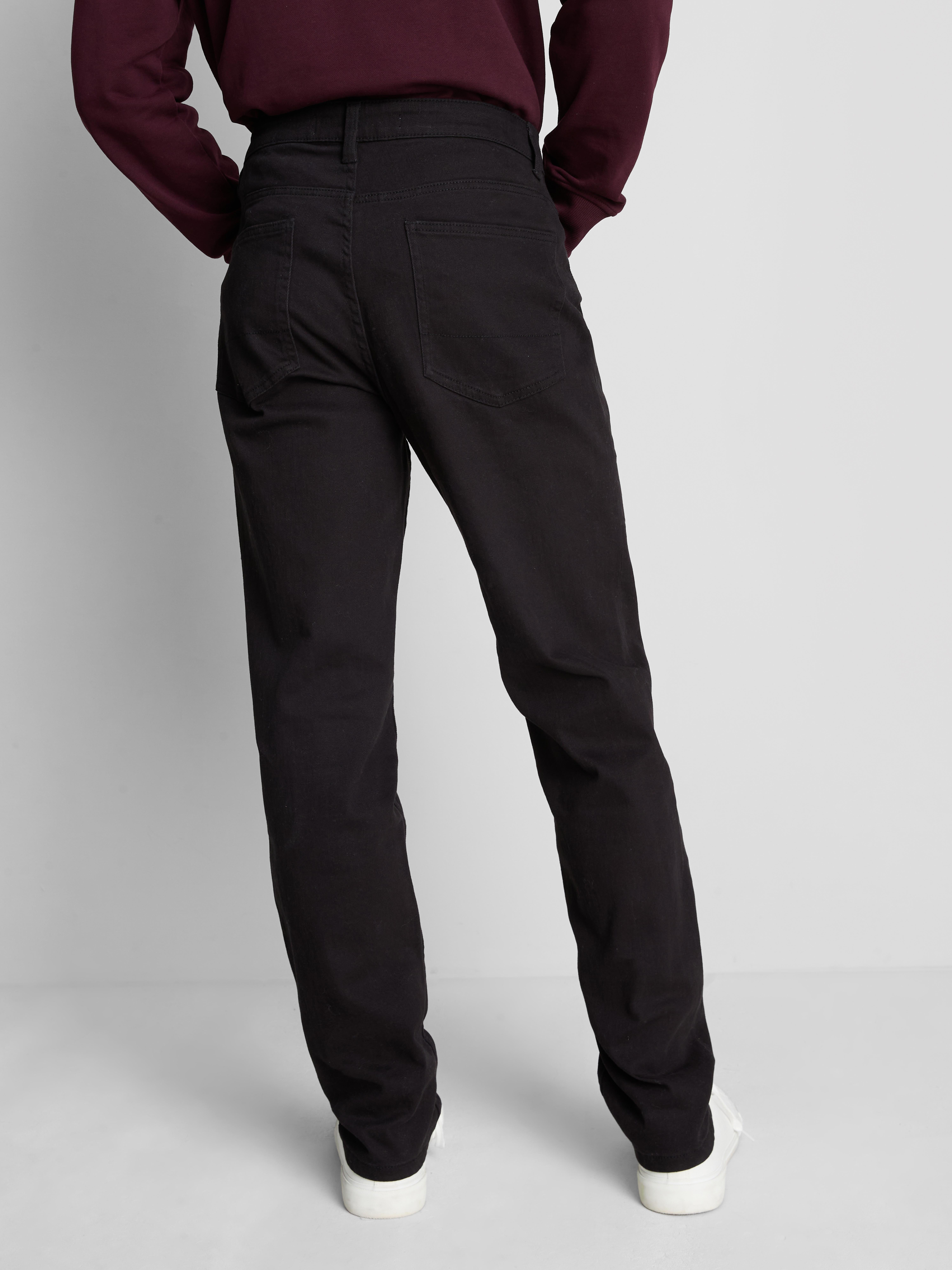 Mid-Rise Slim-Fit Jeans - Black