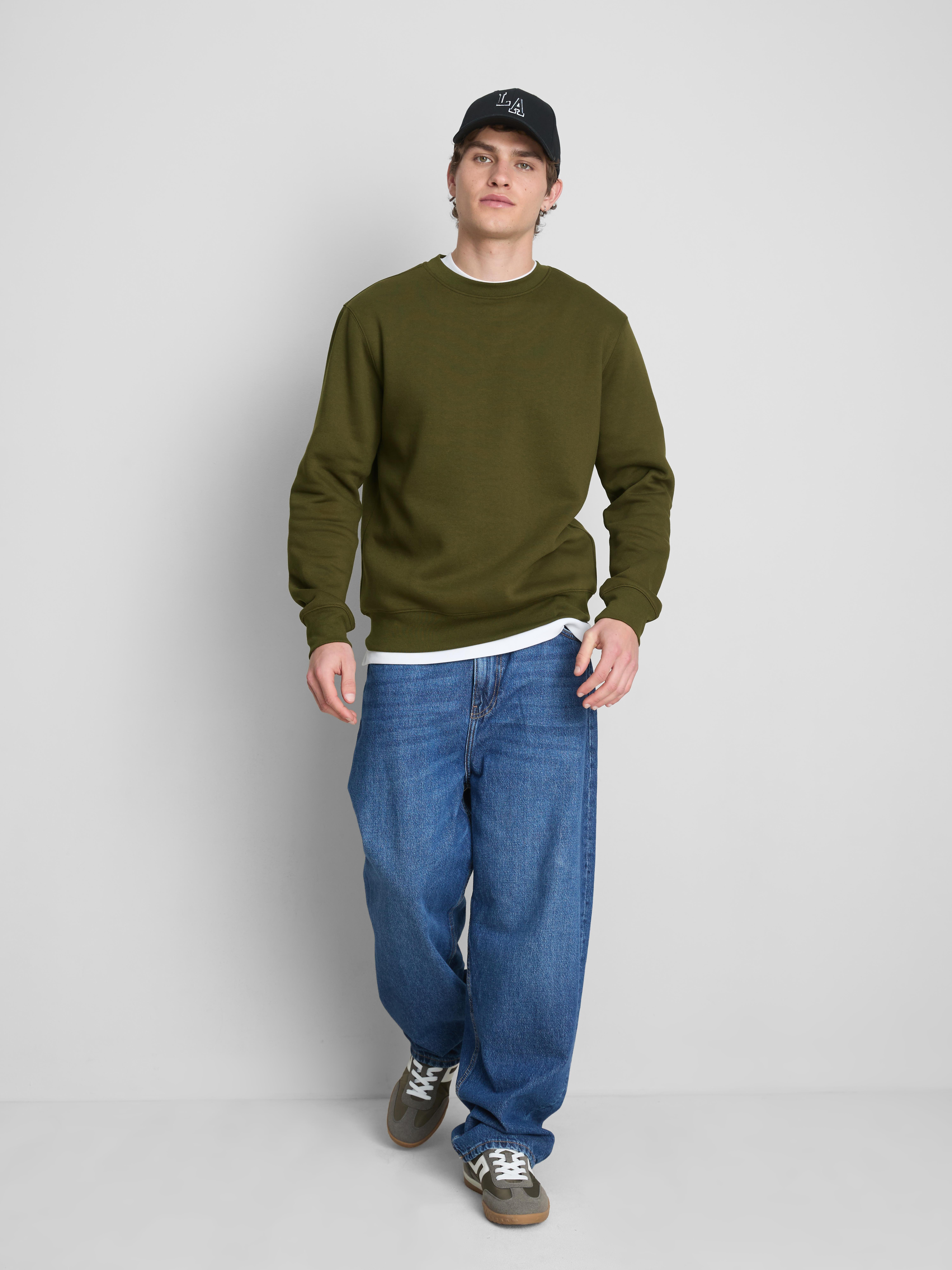 Regular Fit Sweatshirt - Olive