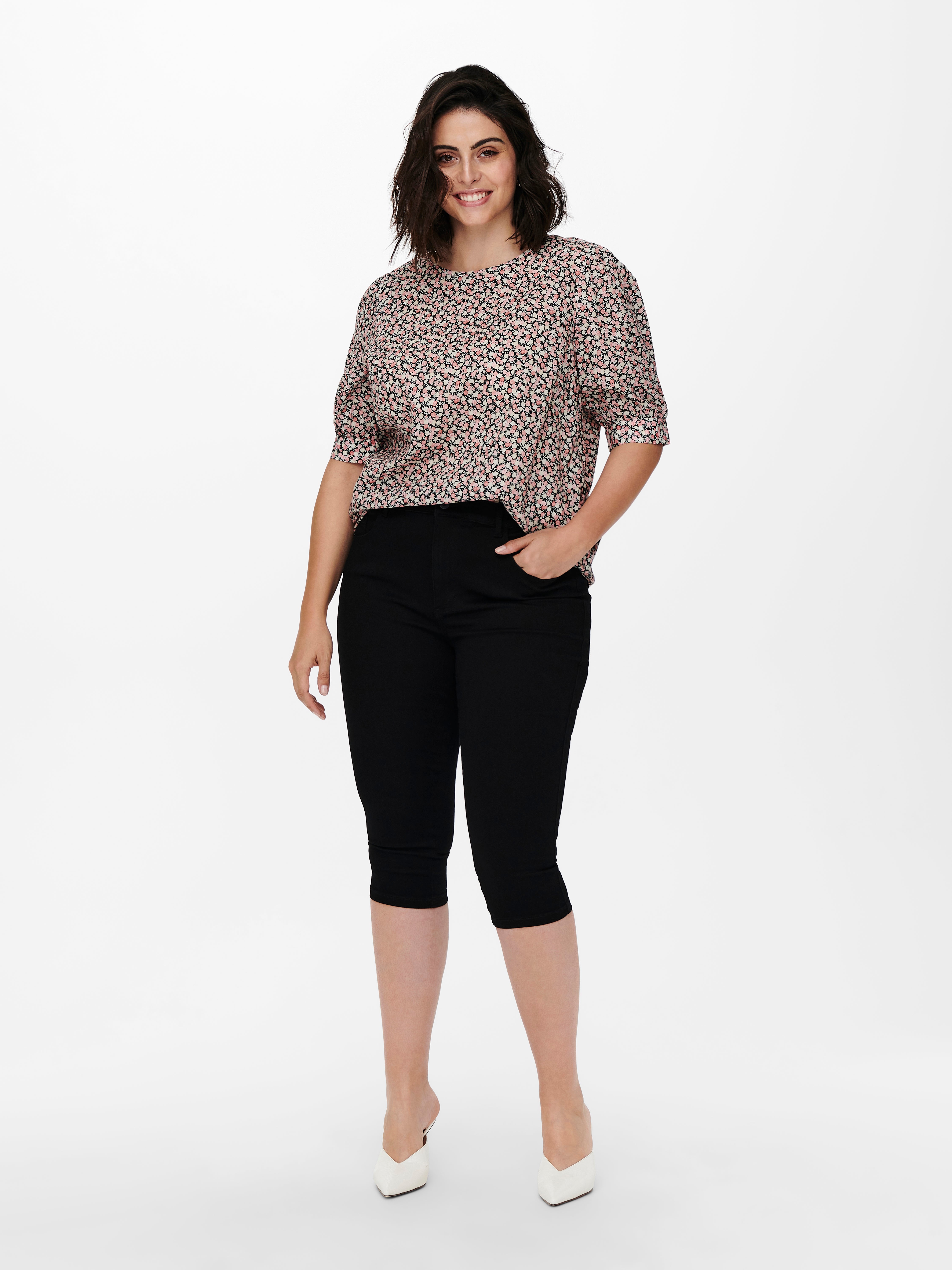 CARAUGUSTA High waist Skinny Fit Shorts Black