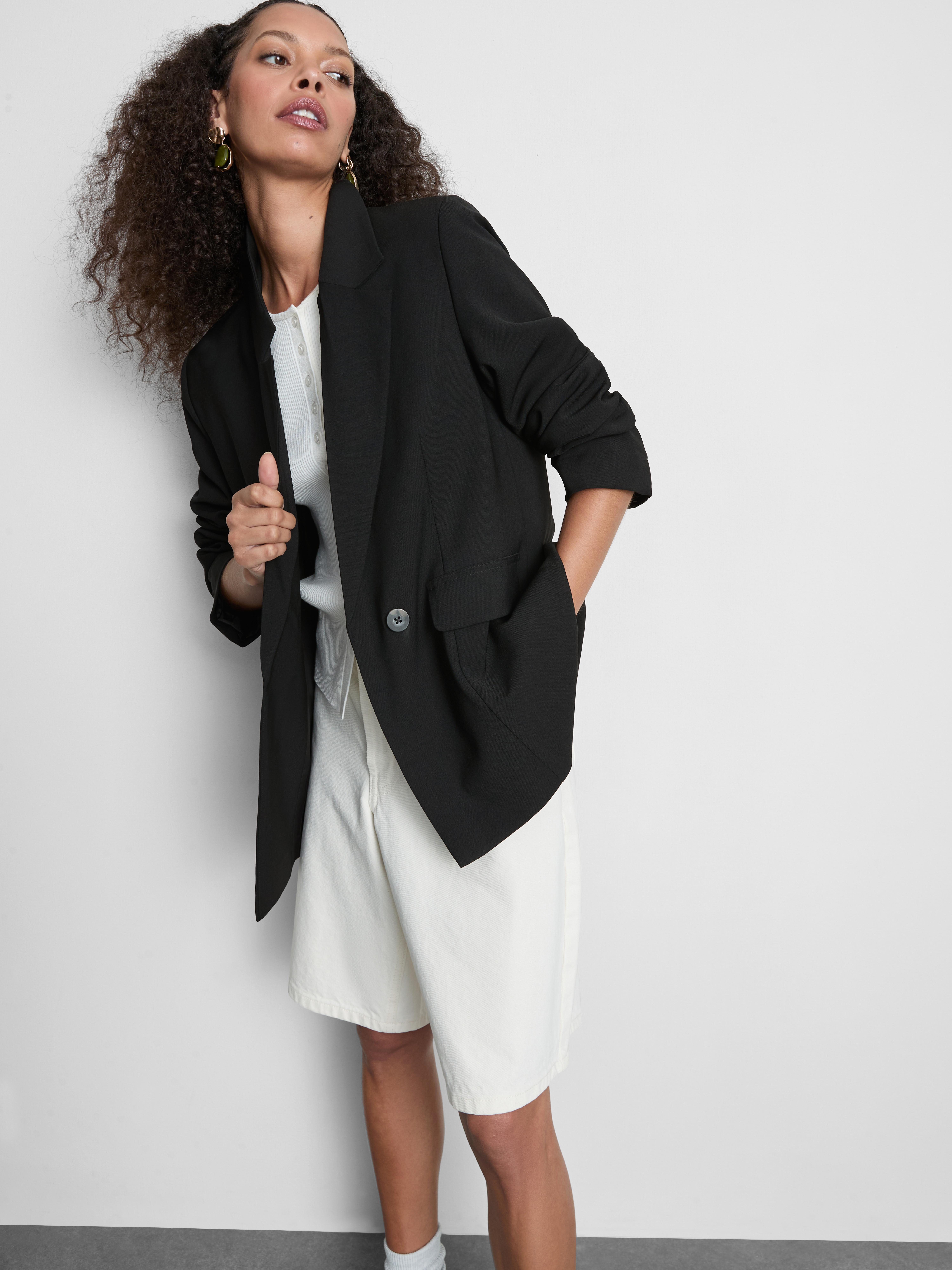 Single Breasted Blazer - Black