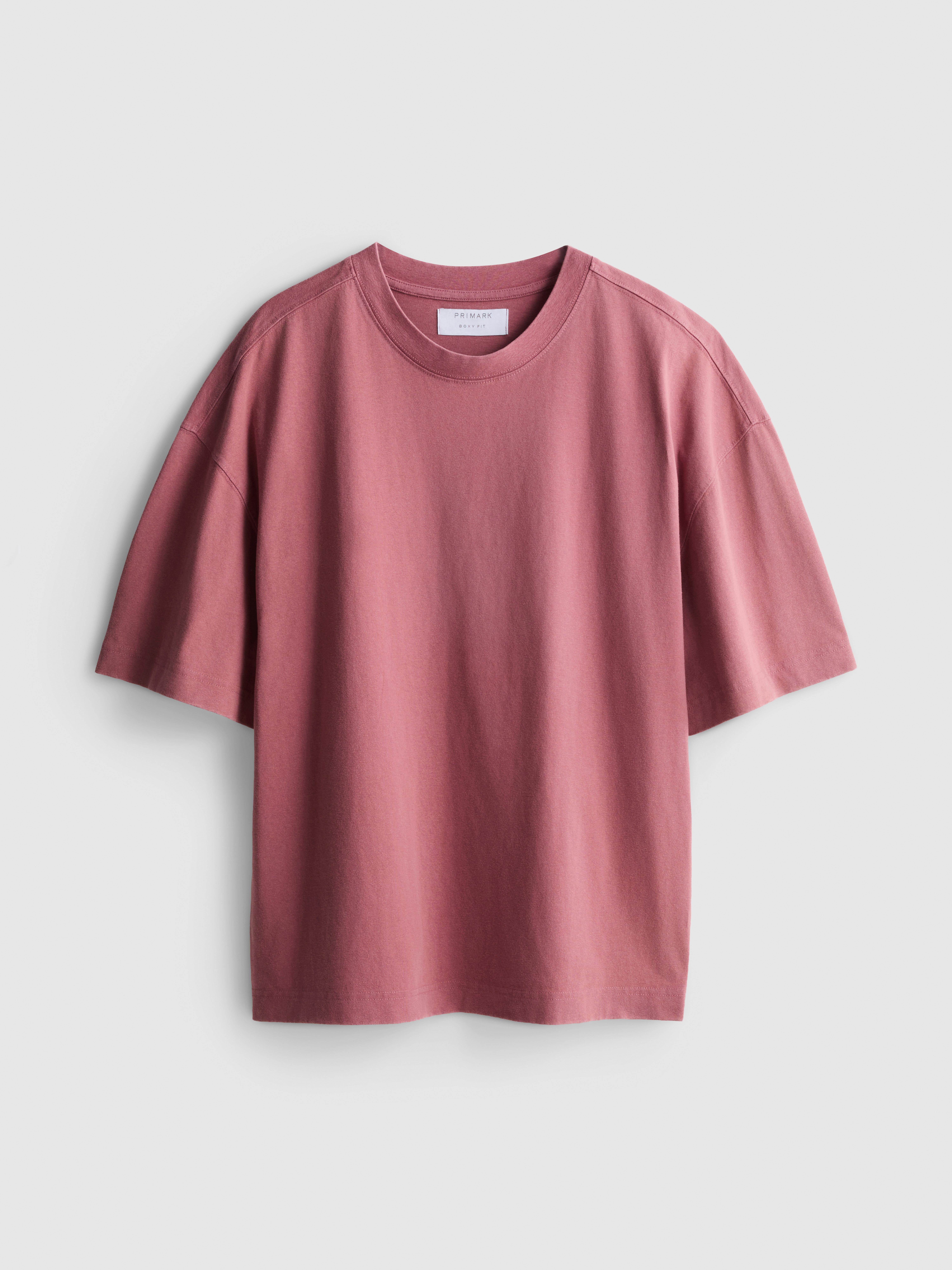 Pure Cotton Boxy T-Shirt - Pink