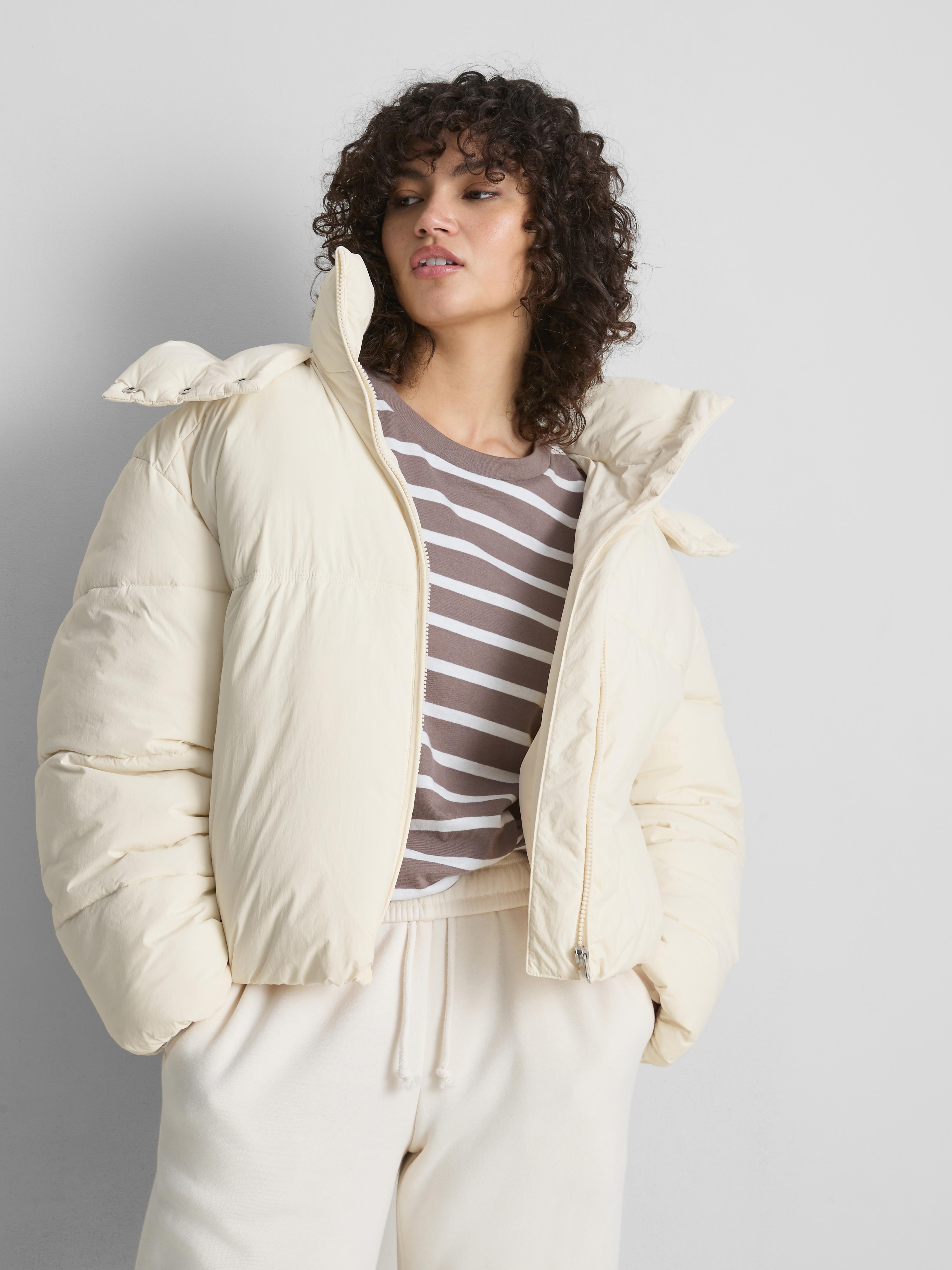 Classic Short Puffer Jacket - Ivory