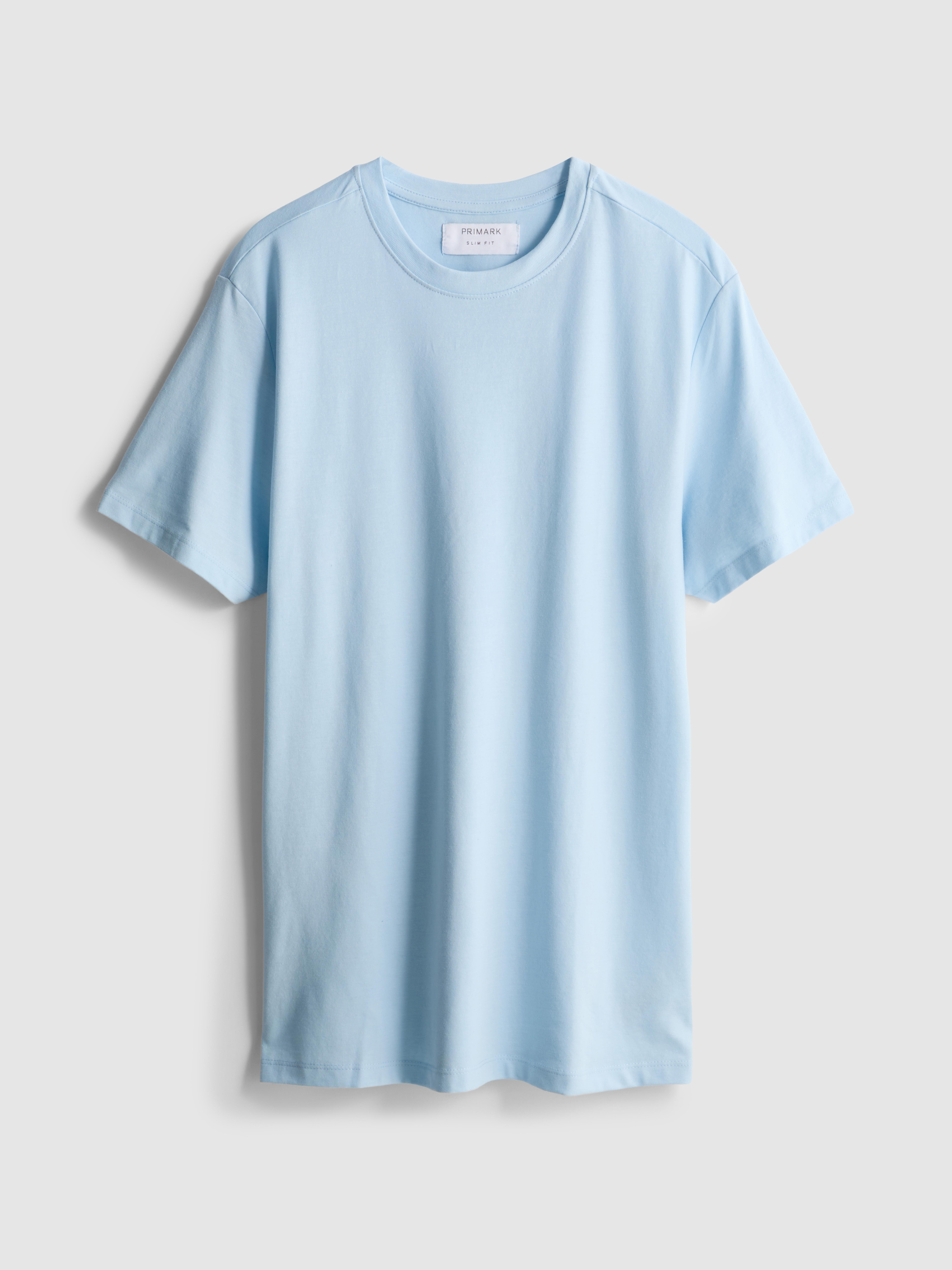 Slim-Fit Stretch T-Shirt - Light Blue