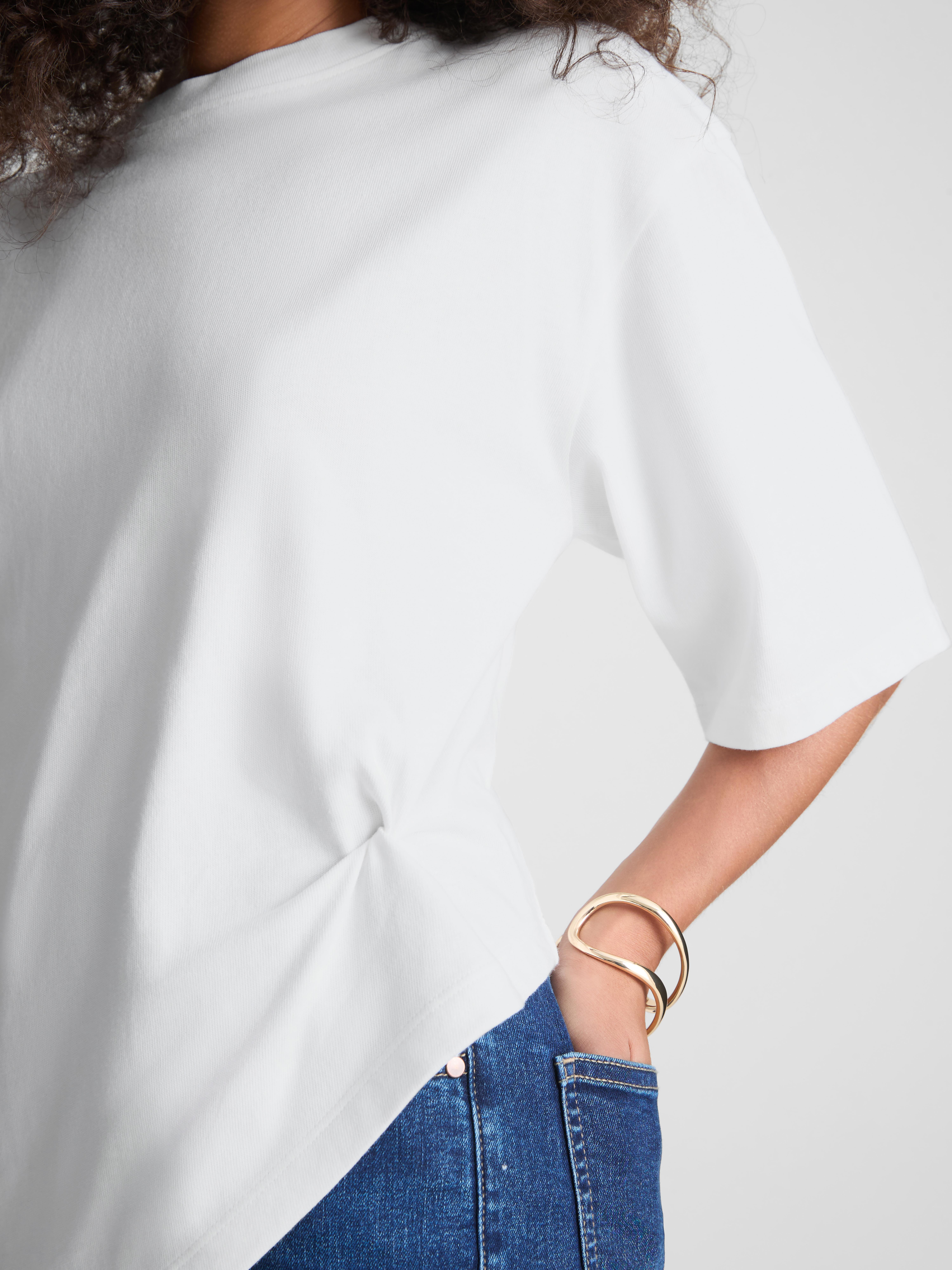 Paula Echevarría Asymmetric Knot Tee - White