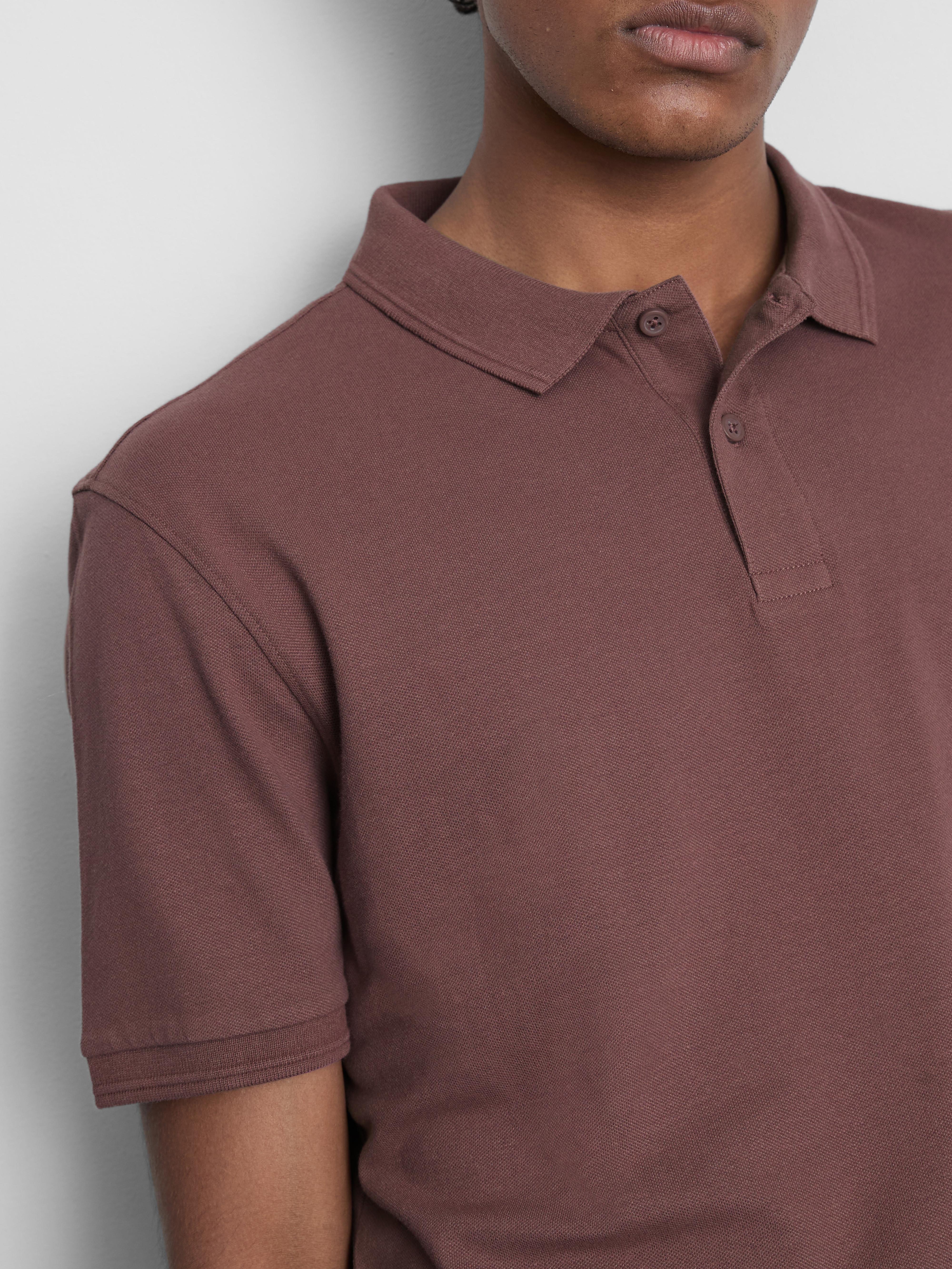 Short-Sleeve Polo Shirt - Plum