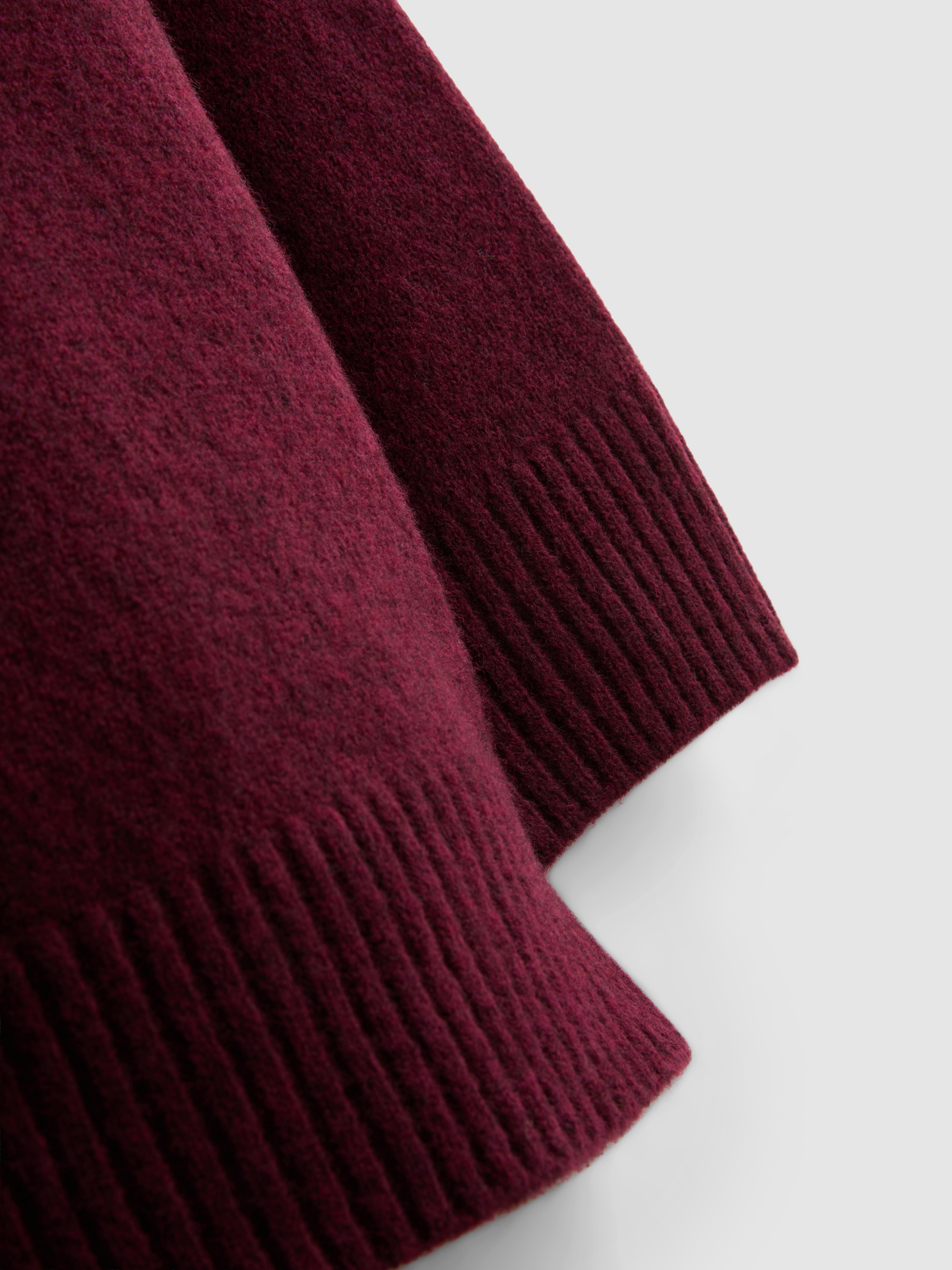Classic Relaxed Knitted Cardigan - Cherry